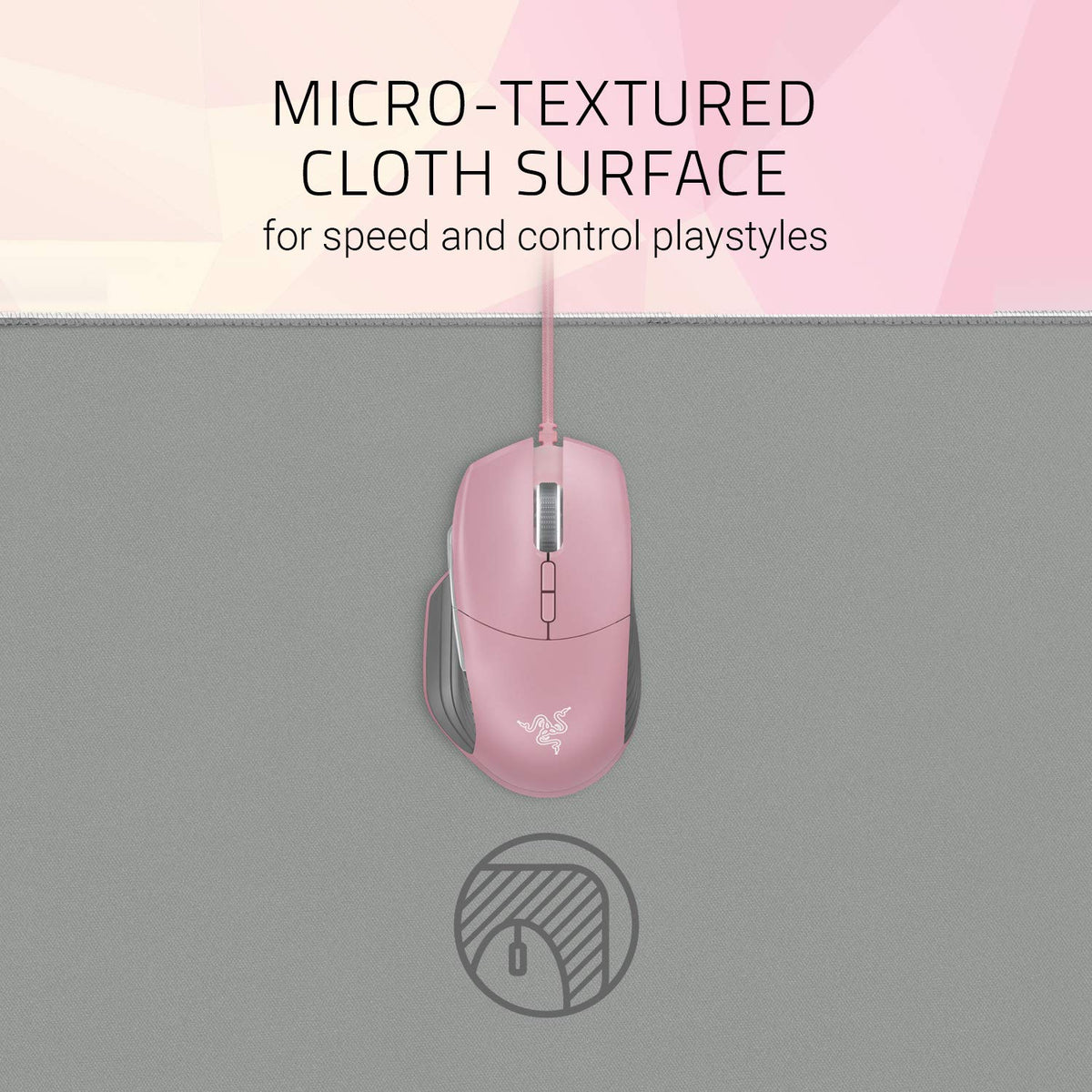 Razer Goliathus Extended Chroma Gaming Mousepad, Quartz Pink