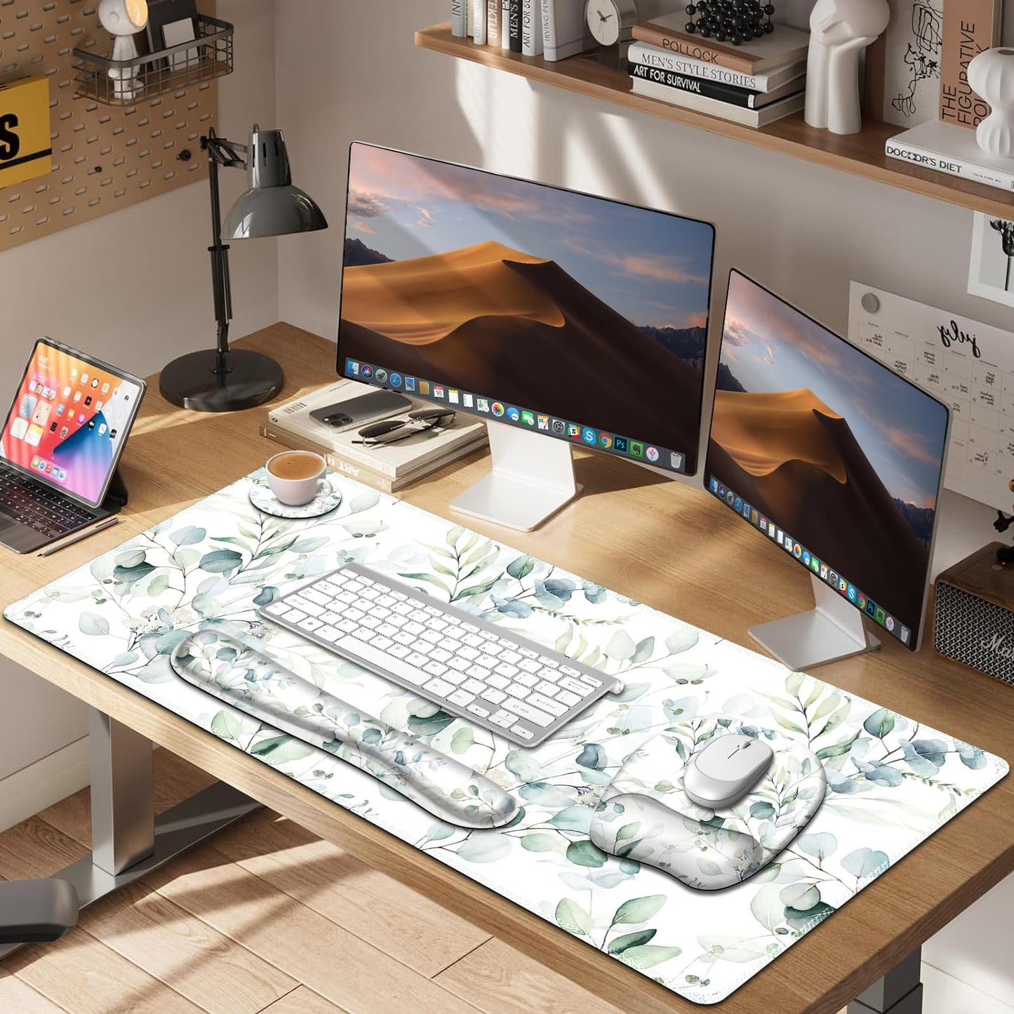 NXZGO Large Mouse Pad with Wrist Support 4in1 Set, XXL Big Game Mousepad +Keyboard Wrist Rest+Mouse