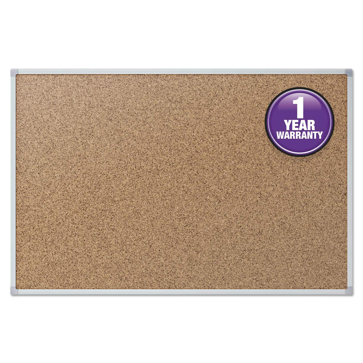 Mead Corkboard, 3' x 2' Bulletin Board, Aluminum Frame Cork Board (85361)