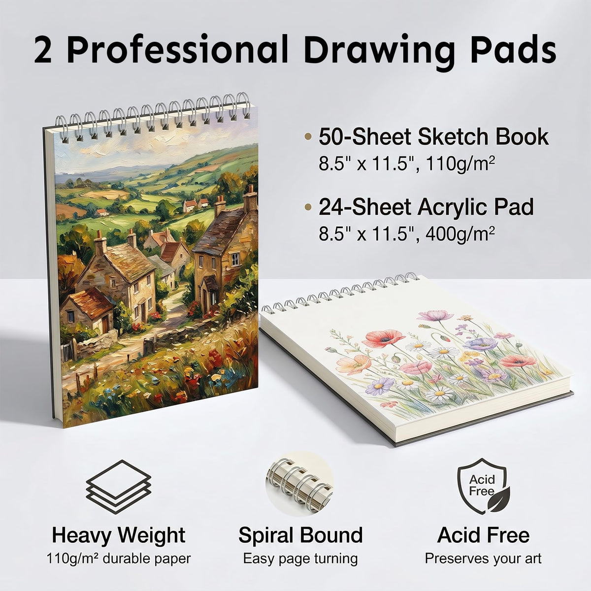 TMOL 85 Piece Deluxe Wooden Art Supplies, Art Kit with Easel, Sketching Pencils, Artist Brushes and