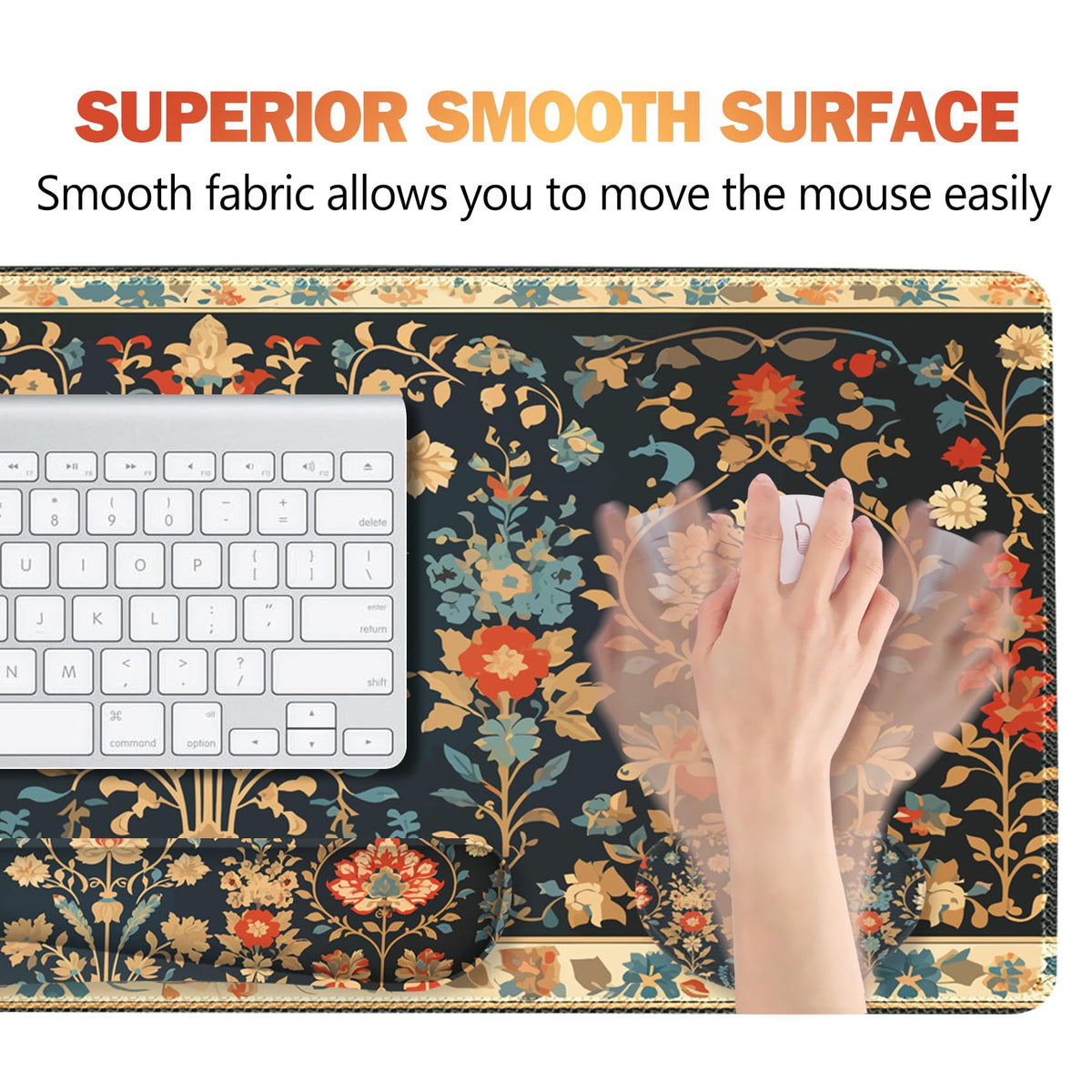 ARTSO Desk Mat Set, Mouse Pad with Wrist Rest Support + Keyboard Wrist Rest + Large Mouse Pad +