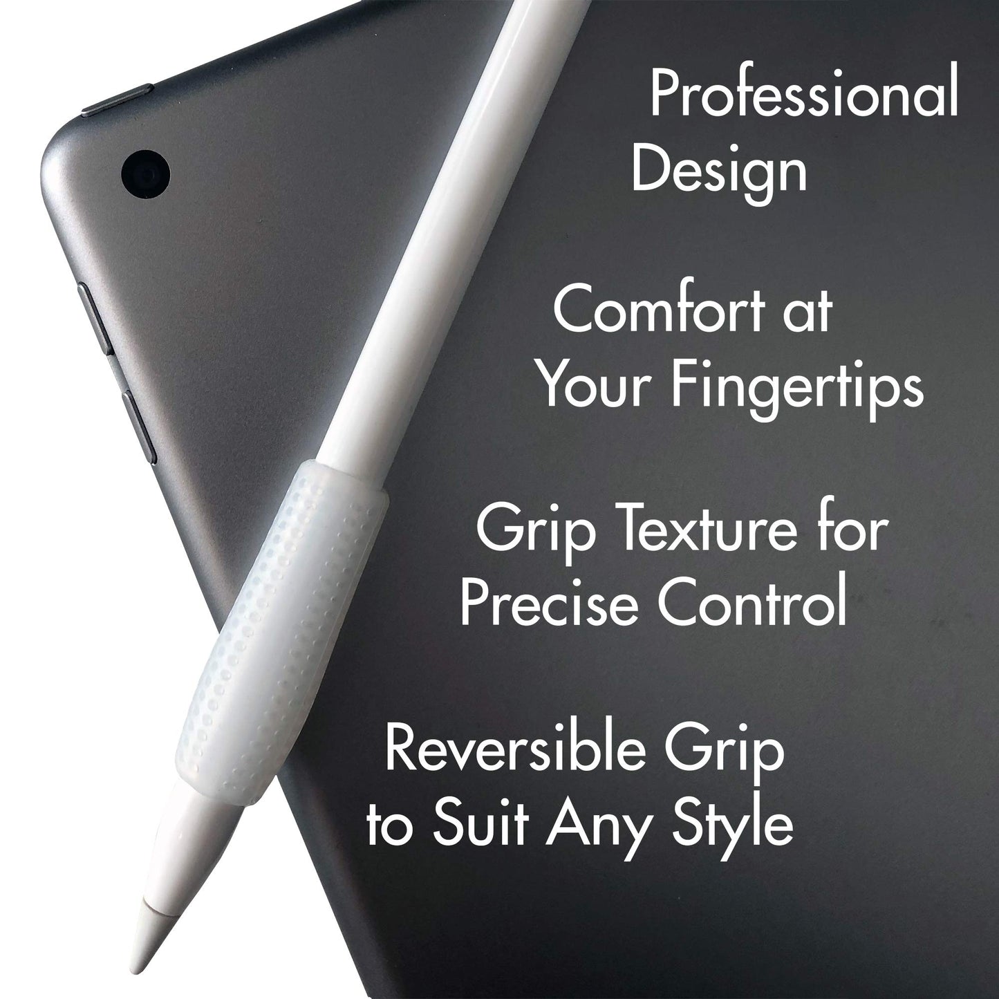 Omni Grip 6-Pack of Premium Comfort Grips, Perfect for Apple Pencil, Apple Pencil 2, Styluses, Pens