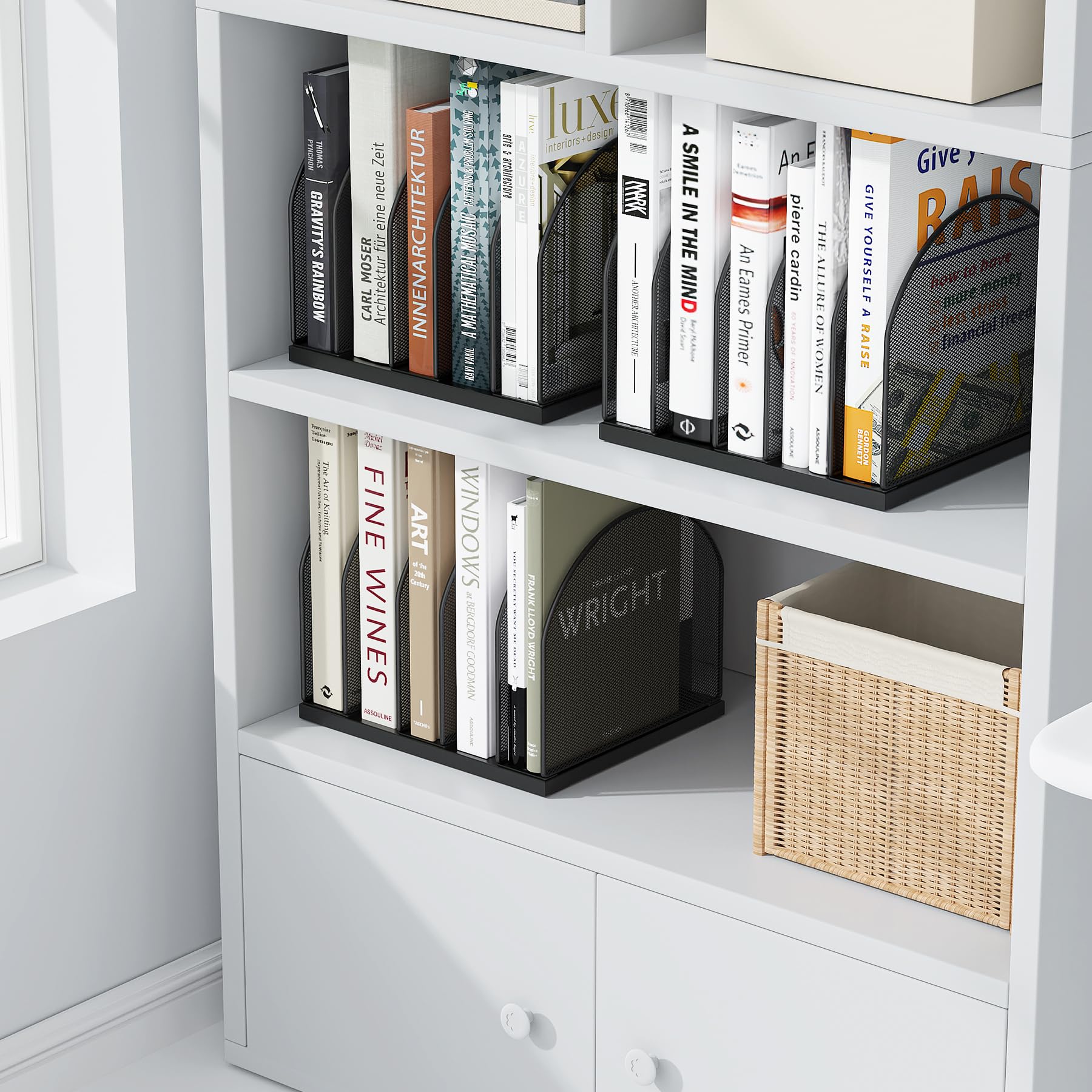 gianotter Desktop File Organizer with 5 Compartments