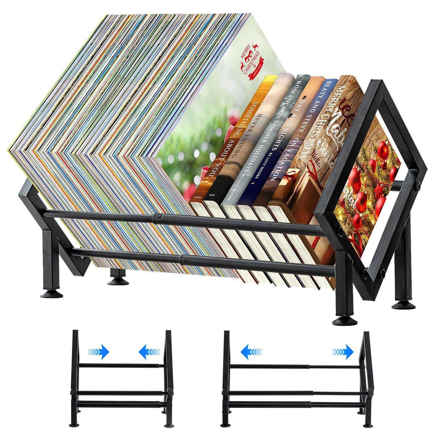 Adjustable Desktop Bookshelf for Desk Book Organizer, Tilting Tabletop Bookshelf in Office