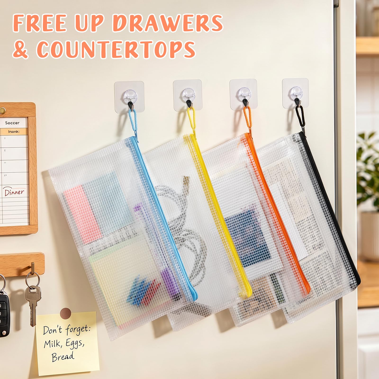 Smarpau 96 Pack Pencil Pouch Bulk, 12 Colors Small Mesh Zipper Pouches