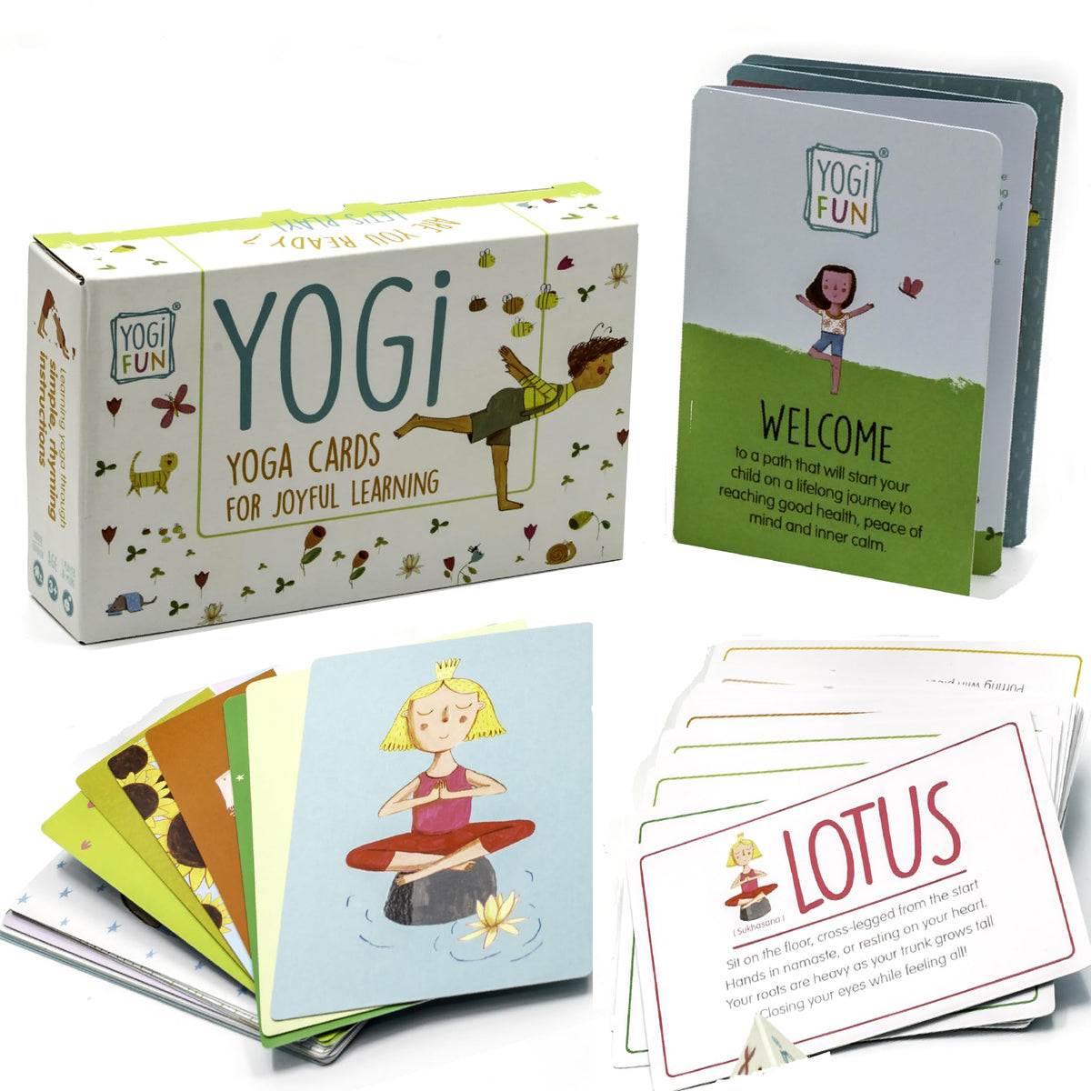 YOGi FUN Yogi Kit Card Game, 40 Yoga Cards Rhyming Game, Award Winning Educational Activities