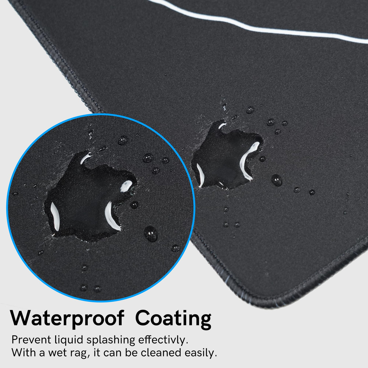 Large Gaming Mouse Pad for Desk,Kanagawa XXL Mouse Pad 35.4x15.7 Inch,Waterproof Desk Pad,Non-Slip