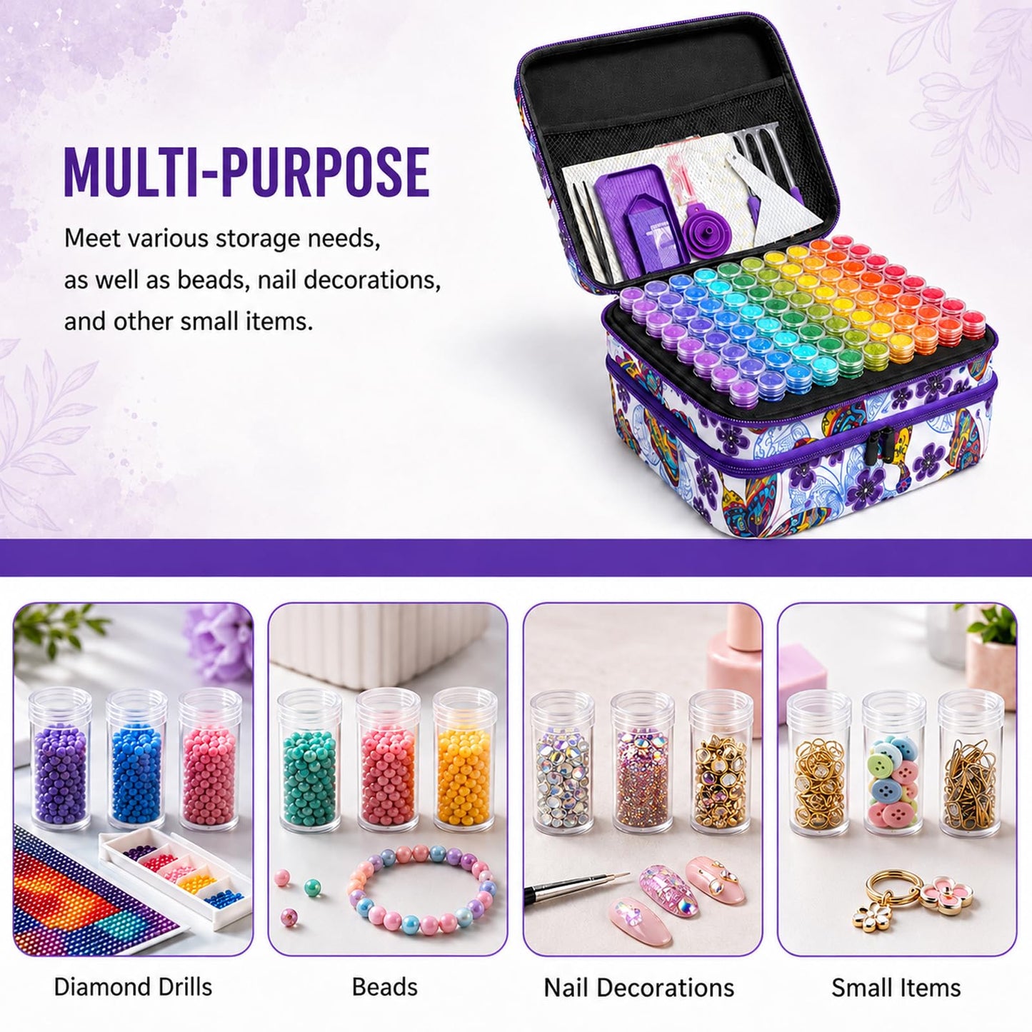 ZORETCO Diamond Art Storage - 240 Containers Diamond Art Kits for Adults