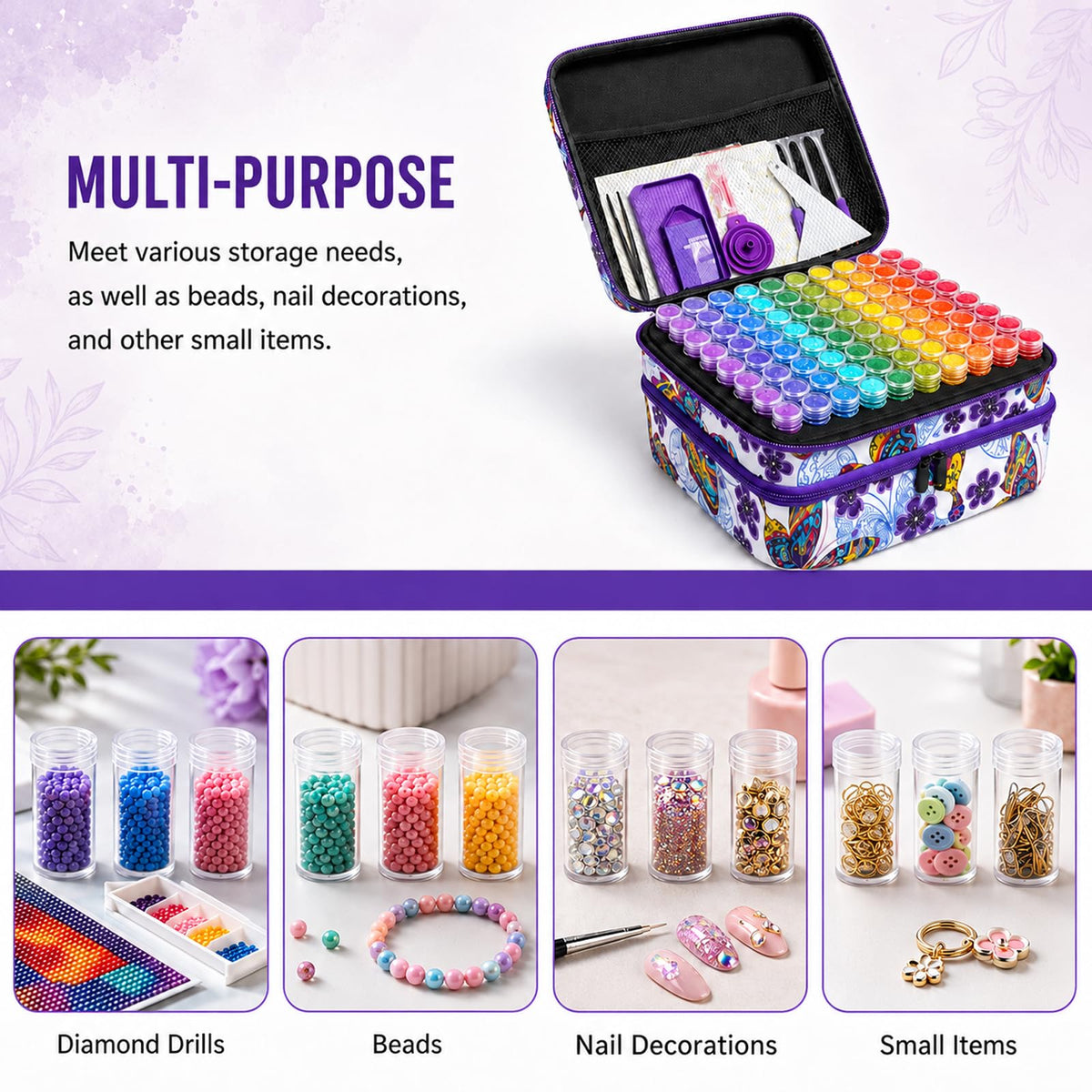 ZORETCO Diamond Art Storage - 240 Containers Diamond Art Kits for Adults