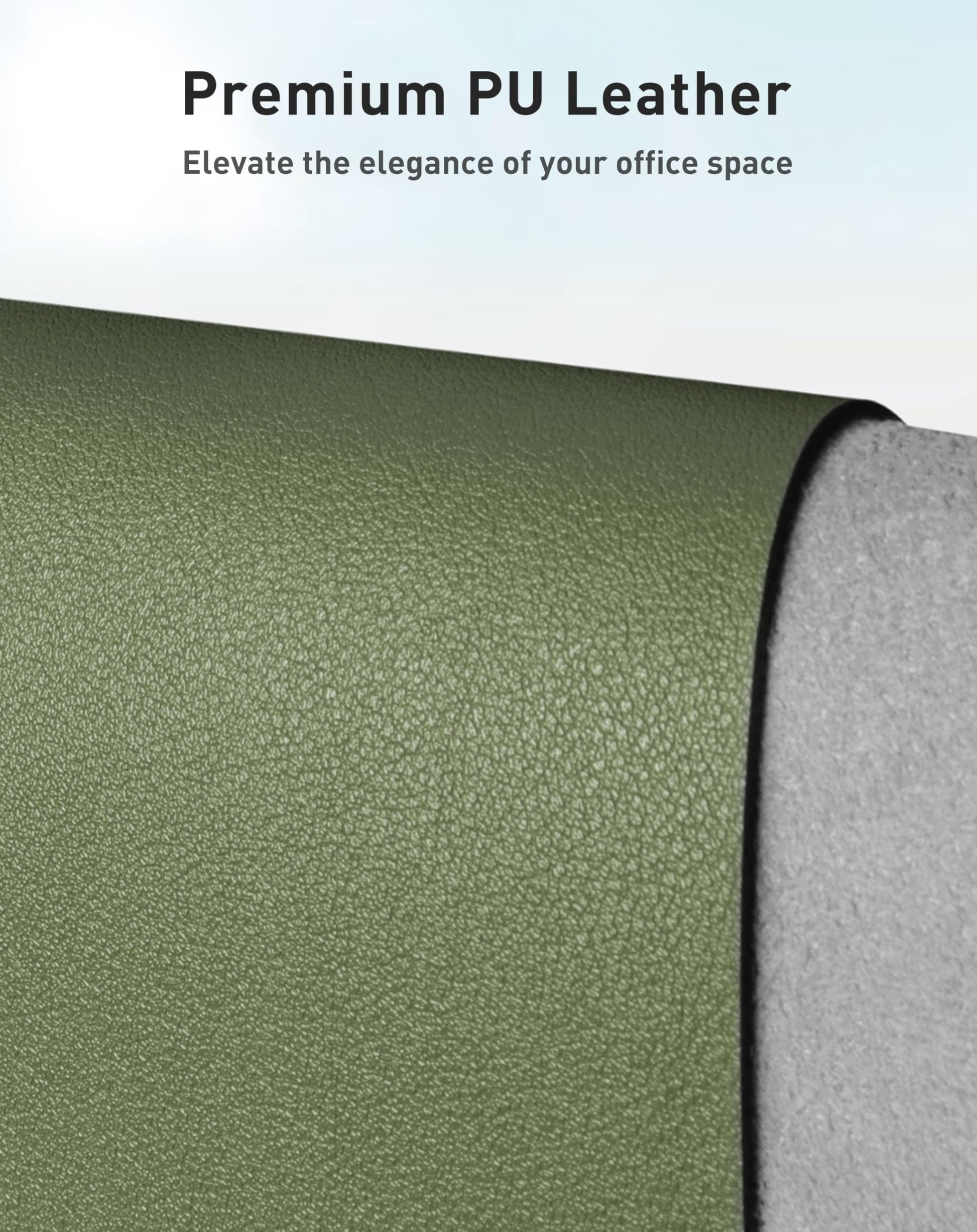 Aothia Faux Leather Desk Mat - Large Mouse Pad, Non-Slip PU Leather Blotter, Waterproof Writing