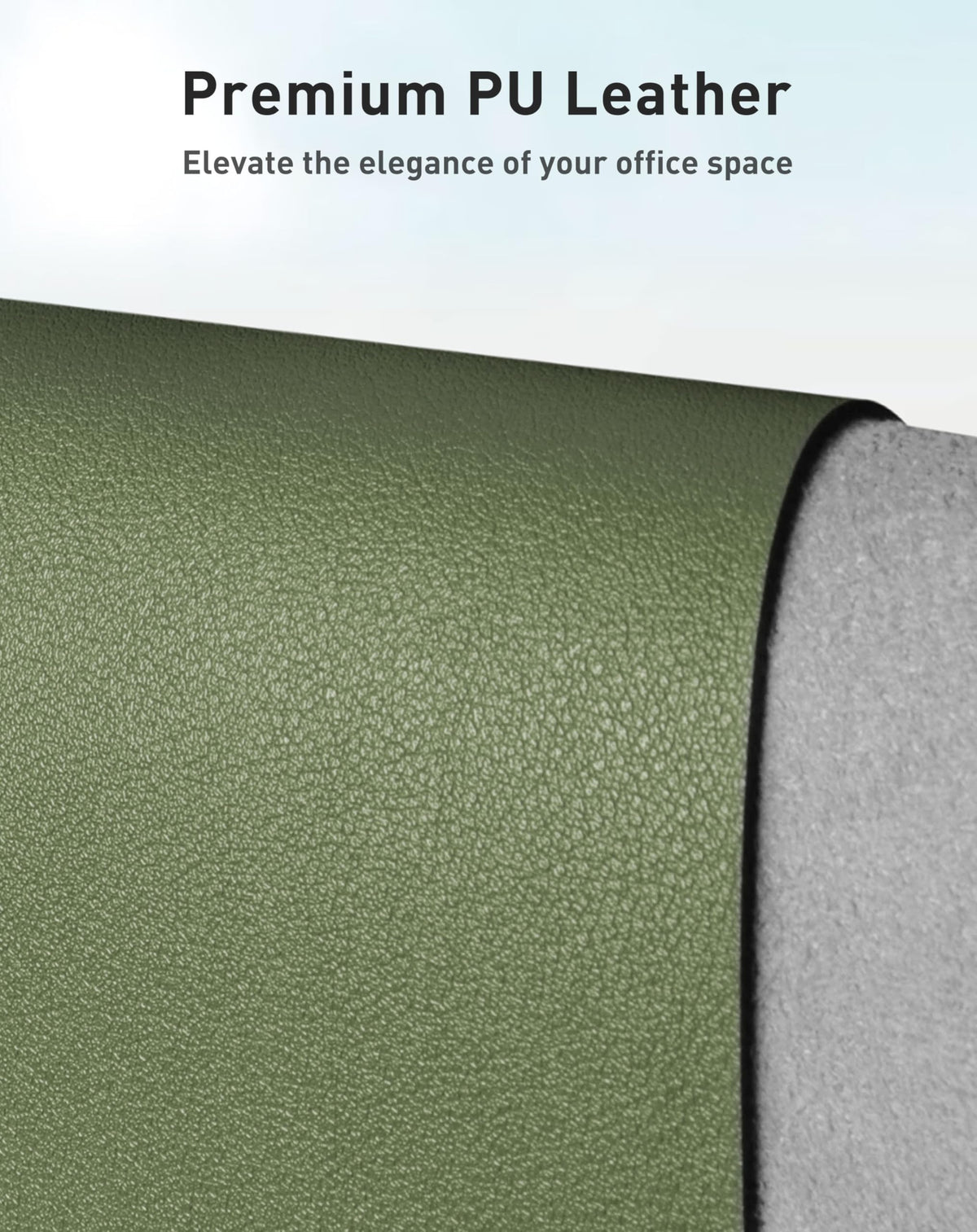 Aothia Faux Leather Desk Mat - Large Mouse Pad, Non-Slip PU Leather Blotter, Waterproof Writing
