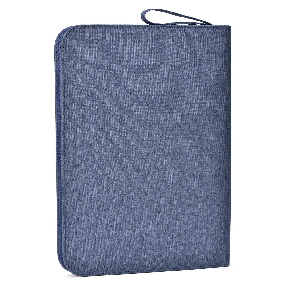 Lanxivi 48 Fountain Pen Case Denim Blue Organizer Bag, Waterproof Canvas Pen Display Holder with