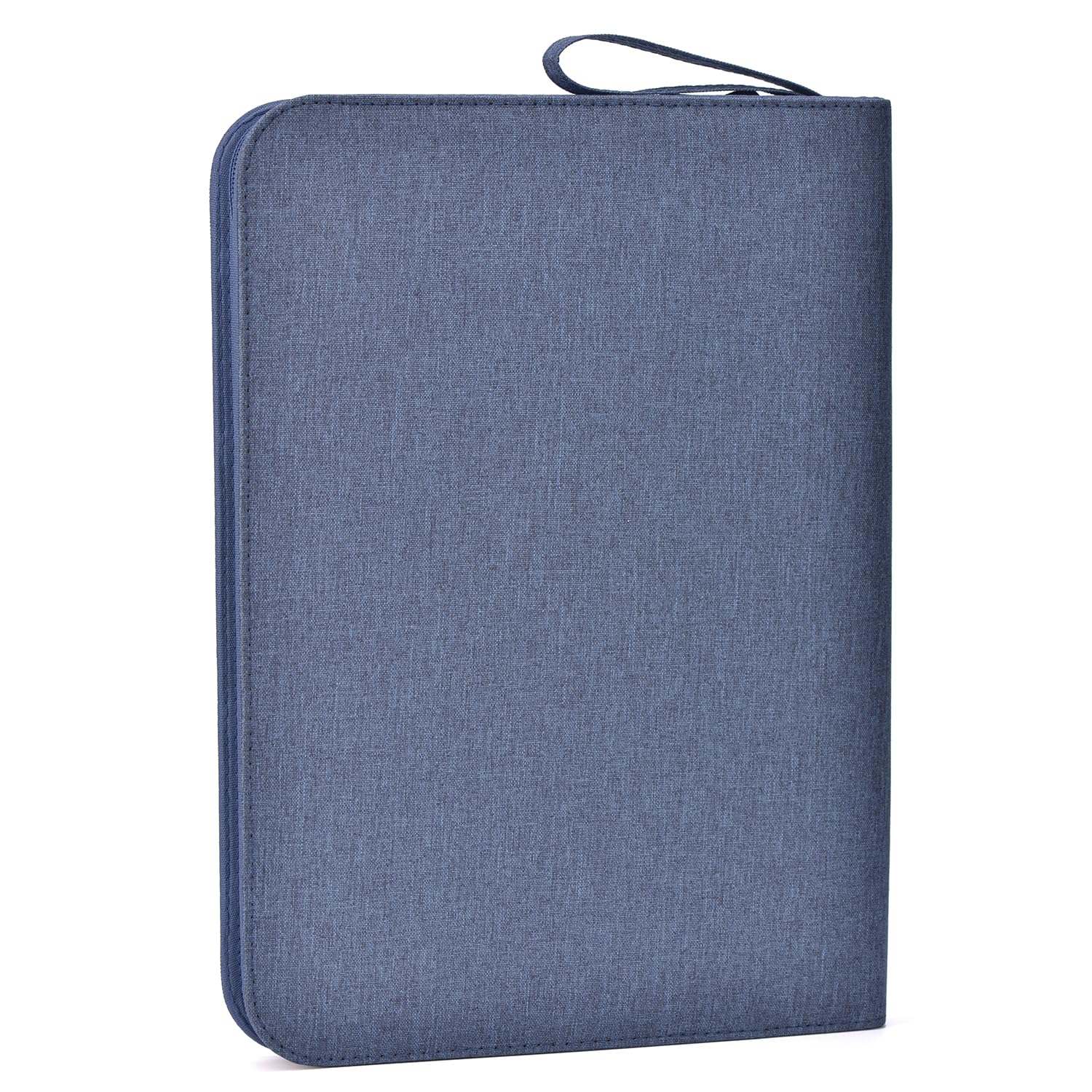 Lanxivi 48 Fountain Pen Case Denim Blue Organizer Bag, Waterproof Canvas Pen Display Holder with