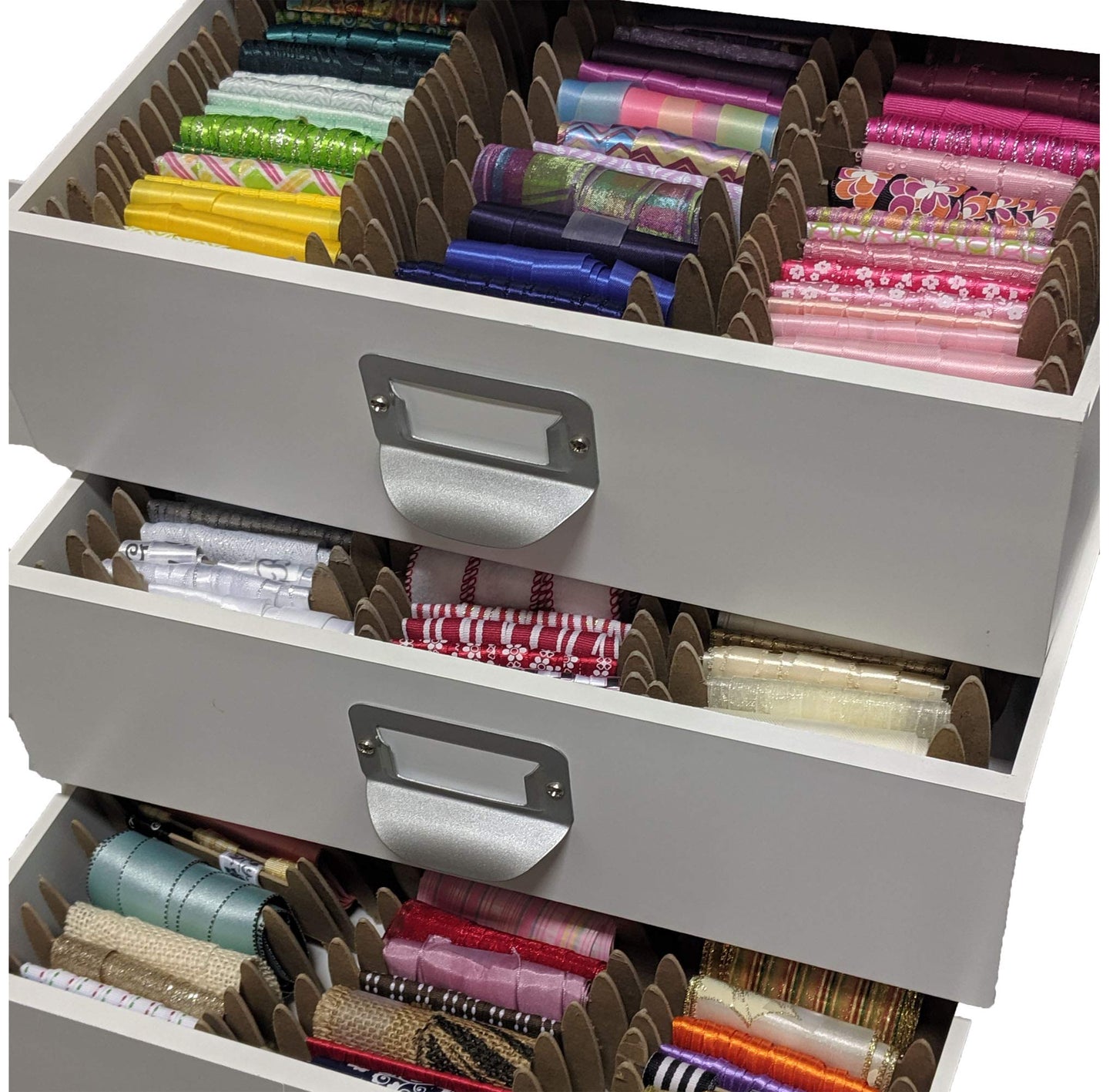 The Original Craft Organizer - Ribbon Spools (50) & Wrapping Paper Storage Bin - Twine Storage &