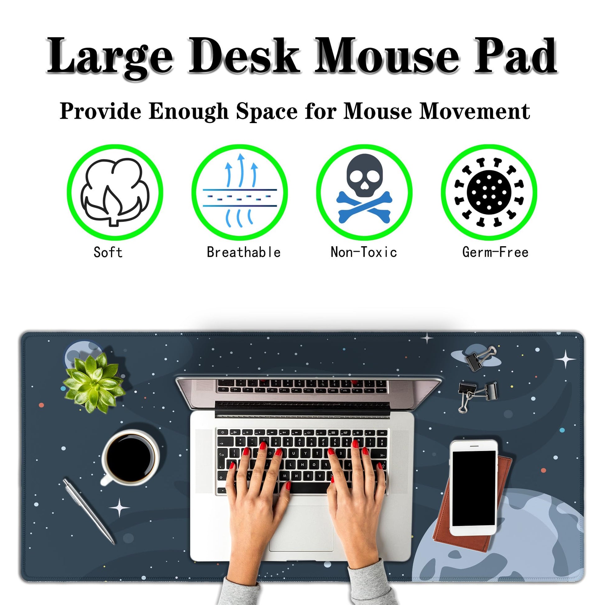 Samgula Keyboard Mat Cute Astronaut Large Mouse Pads Men¡¯s Office Accessories Pc Mouse Pad