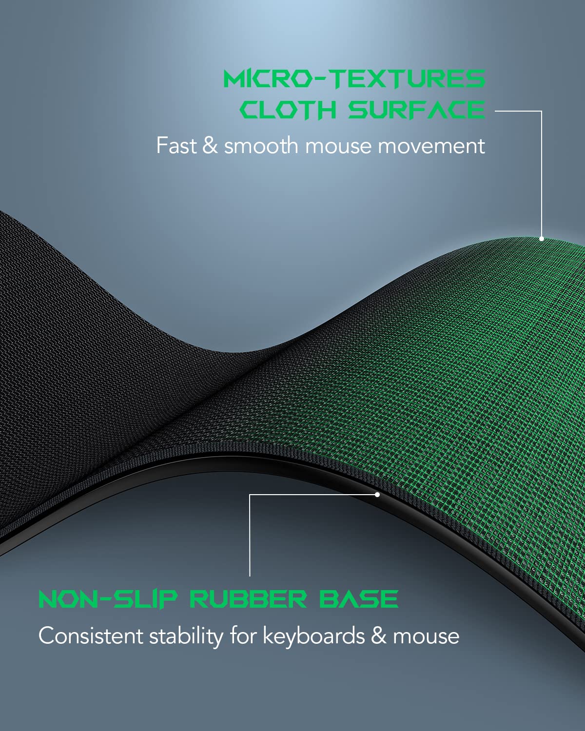 Black Shark Gaming Mouse Pad Desk Mat 47.2” x 23.6”, Oversized Large Mouse Pad, Non-Slip Mousepad
