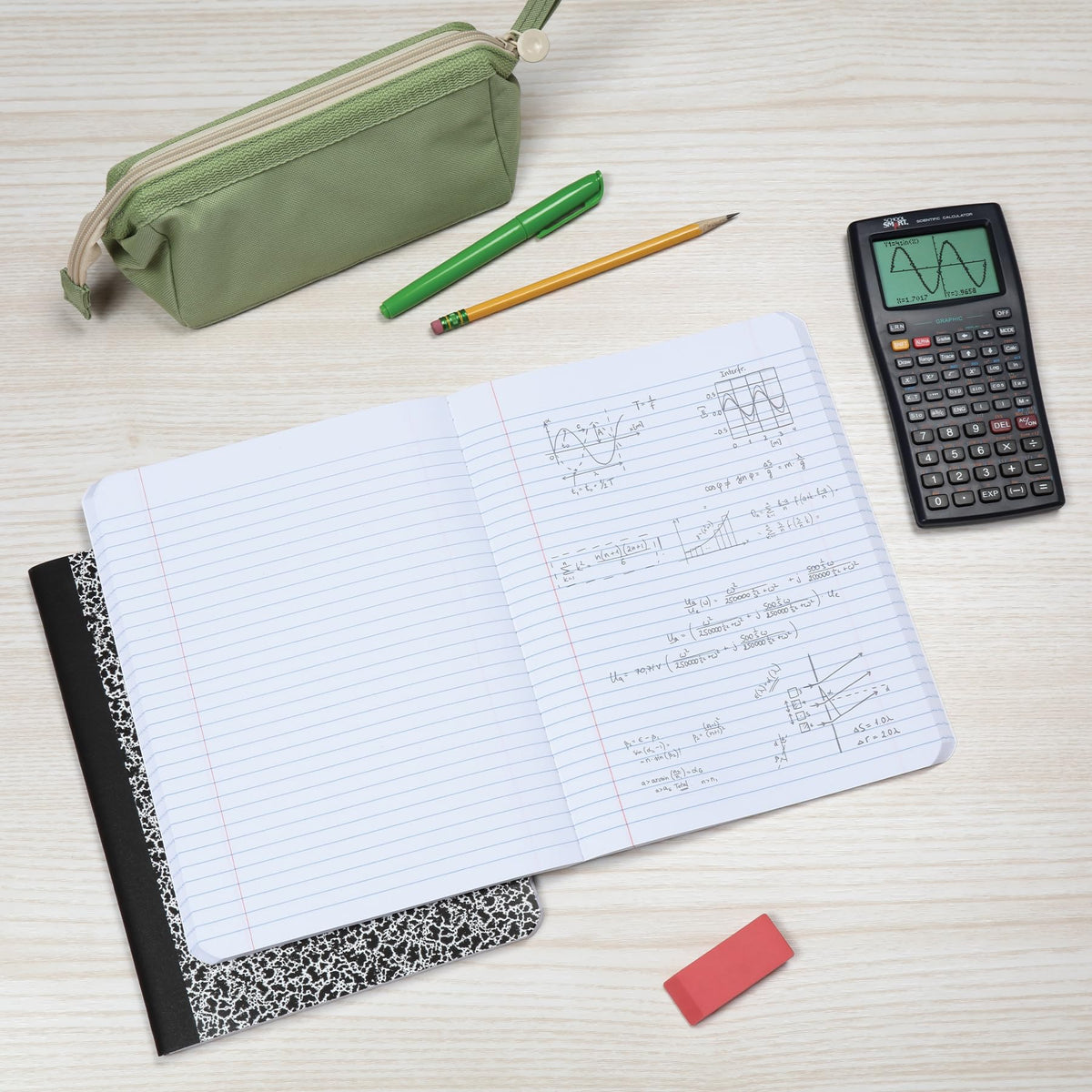 Oxford Composition Notebooks, 9-3/4 x 7-1/2 Inch School Journals, College Ruled Paper, Black Marble