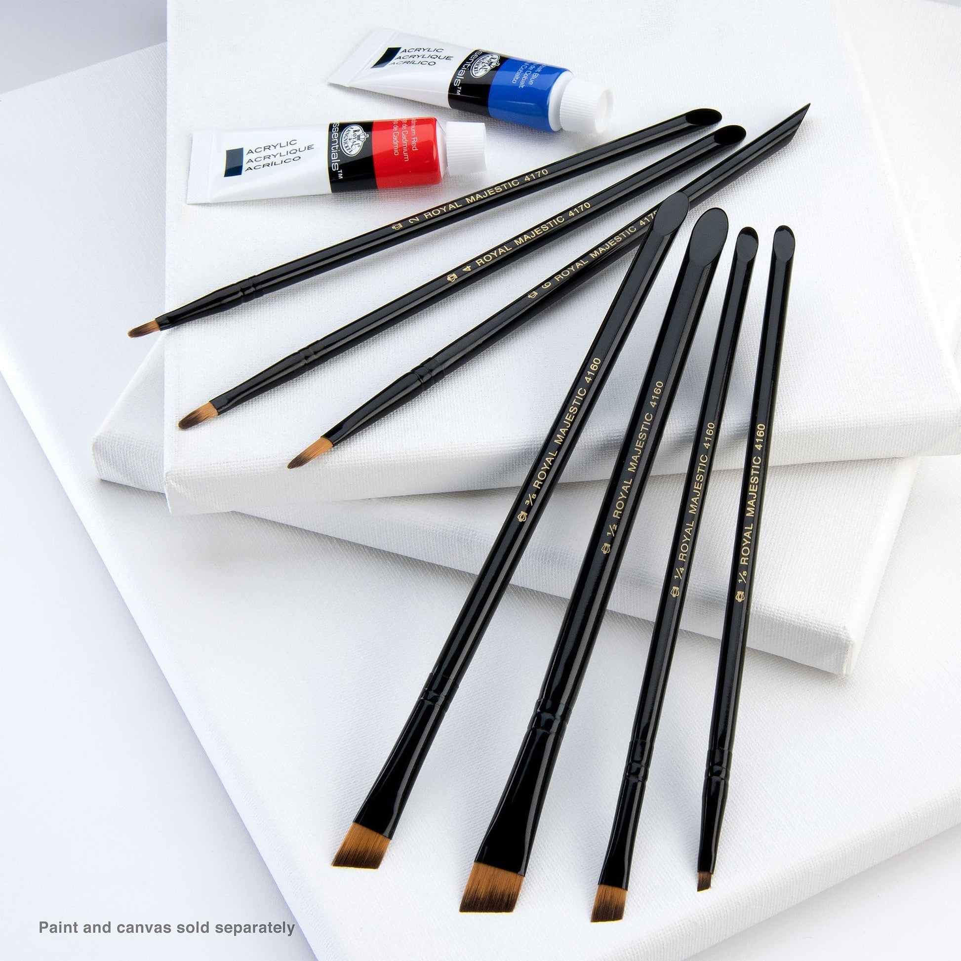 Royal & Langnickel Majestic Filbert and Angular Artist Brush Set, 7-piece