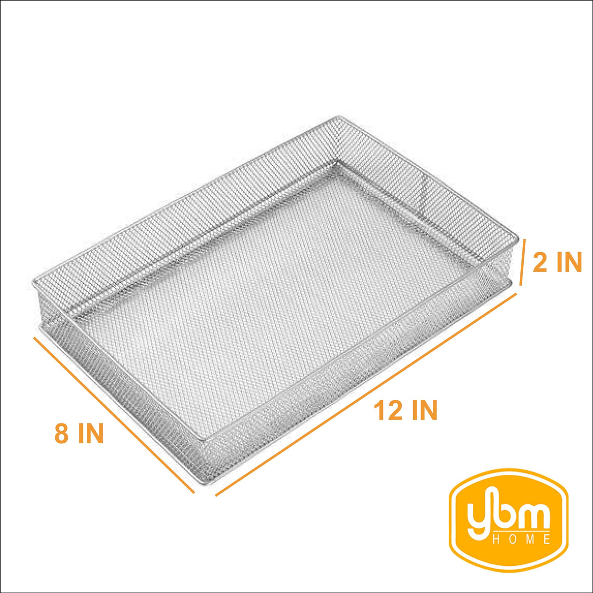 YBM Home Silver Mesh Drawer Organizer and Storage for Kitchen Drawers, Serves as School Supply