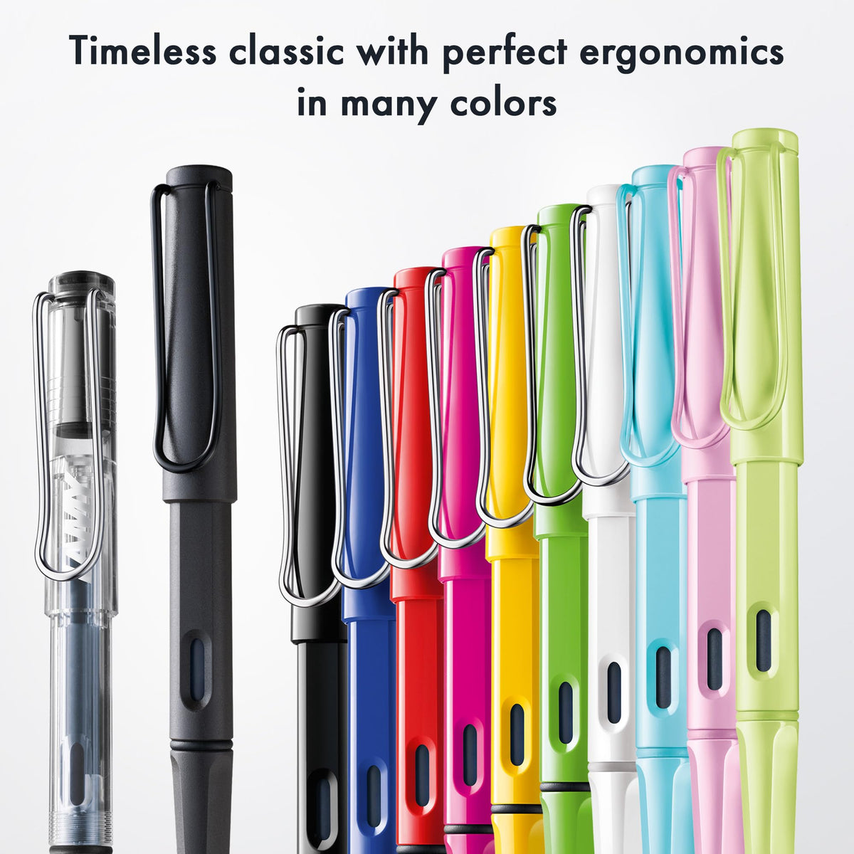 LAMY safari dark dusk - Fountain Pen with ergonomic grip & polished steel nib in size M - ideal for