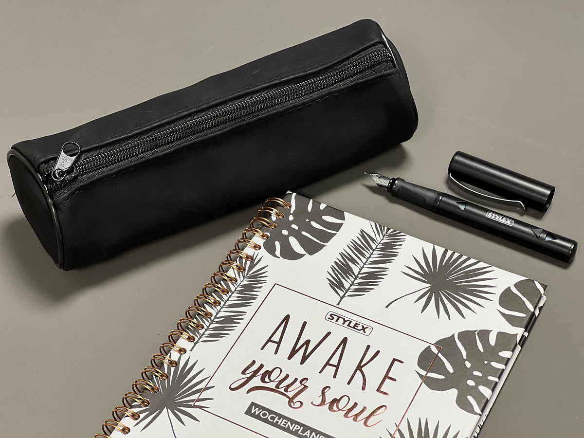 Stylex Leather Pencil Pouch - Black