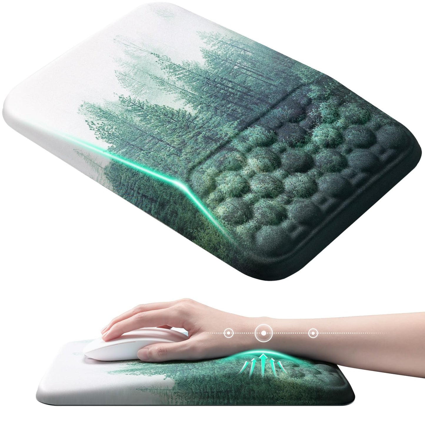 Ospelelf Mousepad with Wrist Rest Ergonomic Computer Comfortable Pain Relief Mouse Pad Wrist