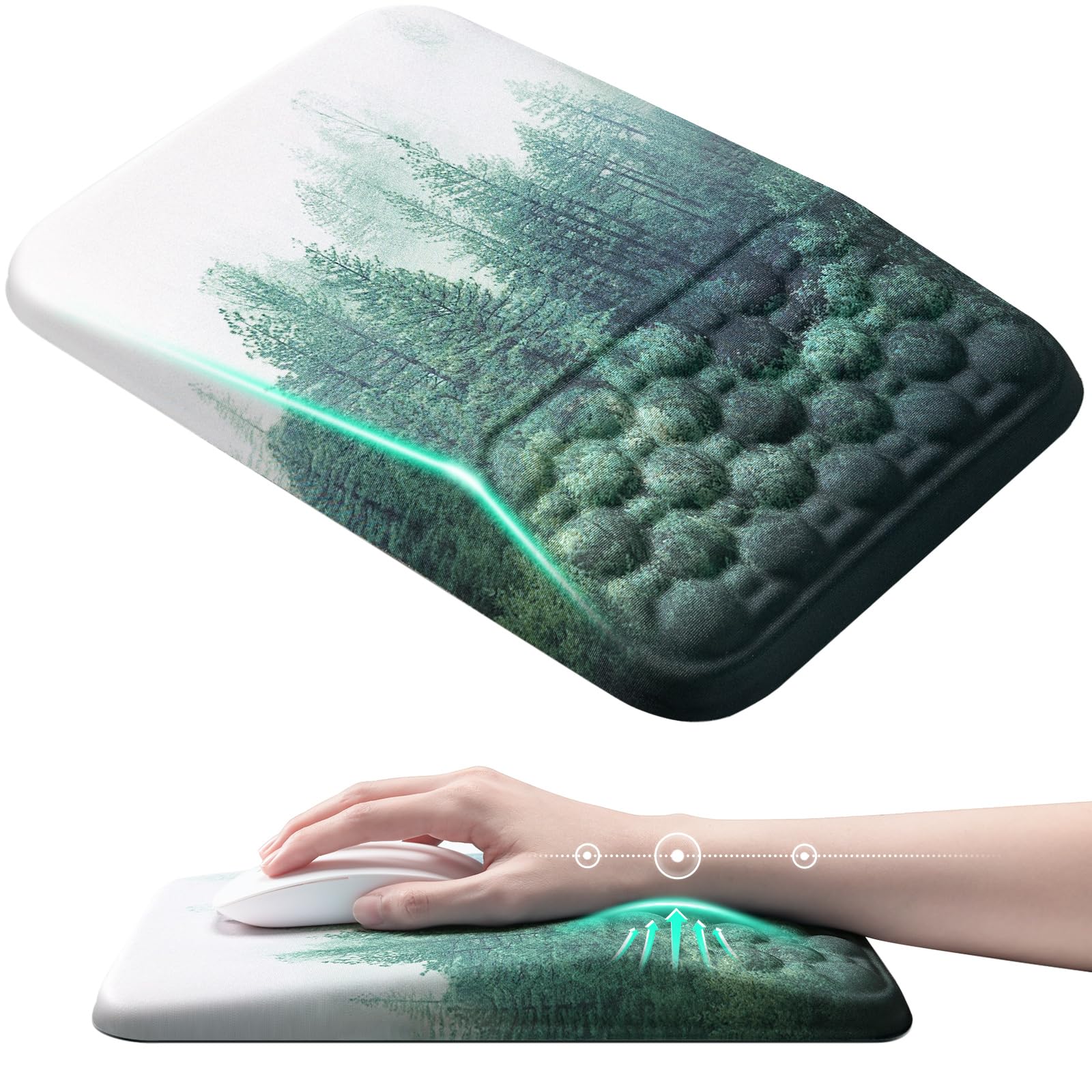 Ospelelf Mousepad with Wrist Rest Ergonomic Computer Comfortable Pain Relief Mouse Pad Wrist