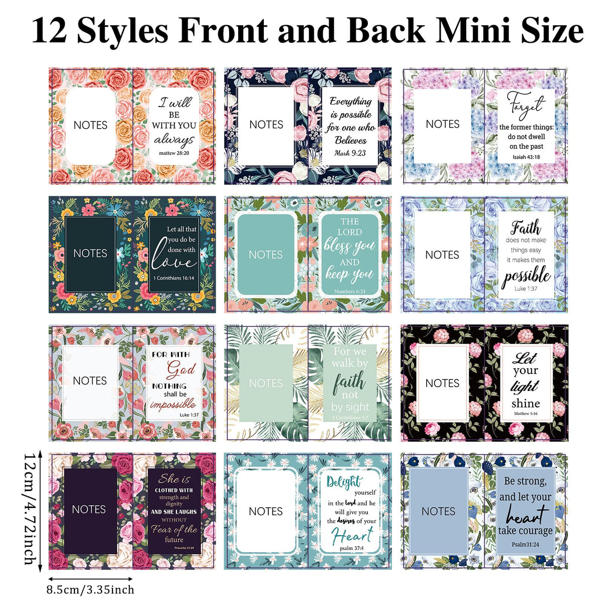 BESARME 24 Pack Bible Verse Pocket Notebooks, Christian Gift for Women