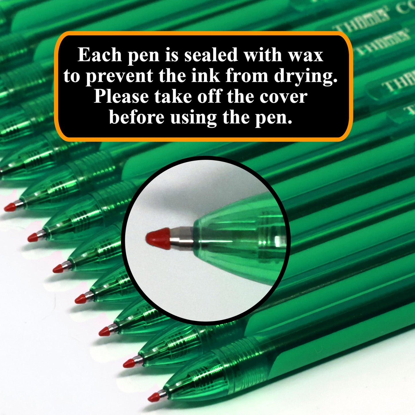 [24 Pens - Green Ink] Think2 0.7mm CGI Retractable Gel Pens. (24 Green) Medium Point Rollerball