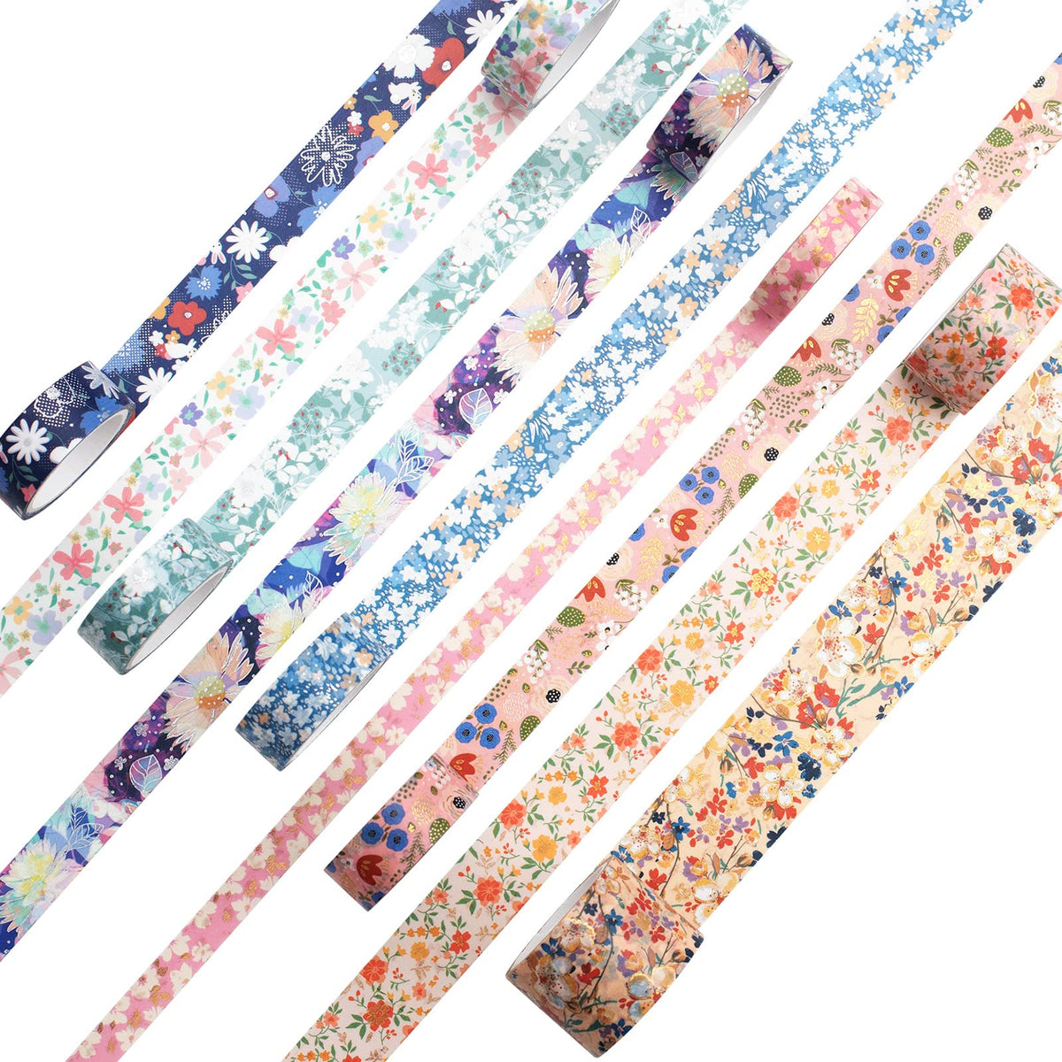 YUBBAEX Mystic Gold Washi Tape Set Wide Silver Foil Masking Tape Decorative for Arts, DIY Crafts