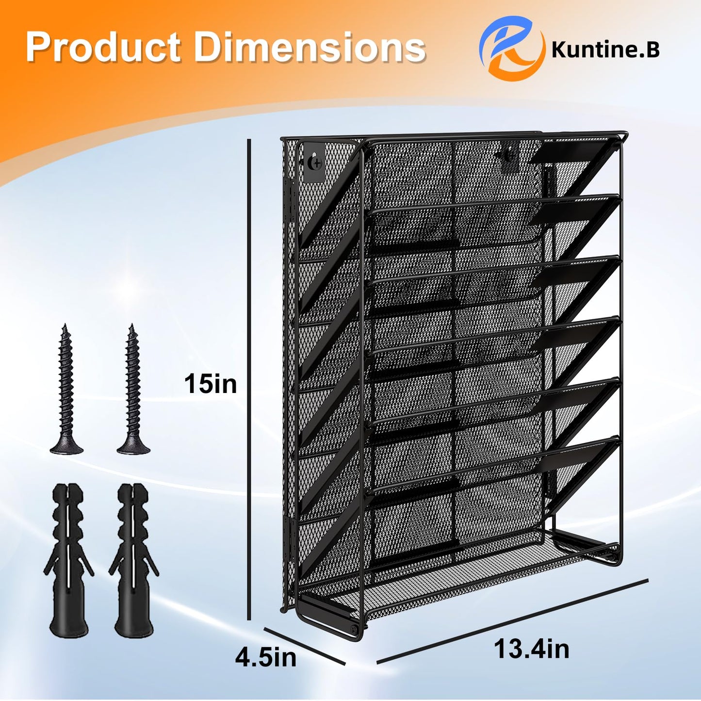 Kuntine.B Wall File Organizer Office Hanging Magazine Holder Wall File Organizer for Office Home