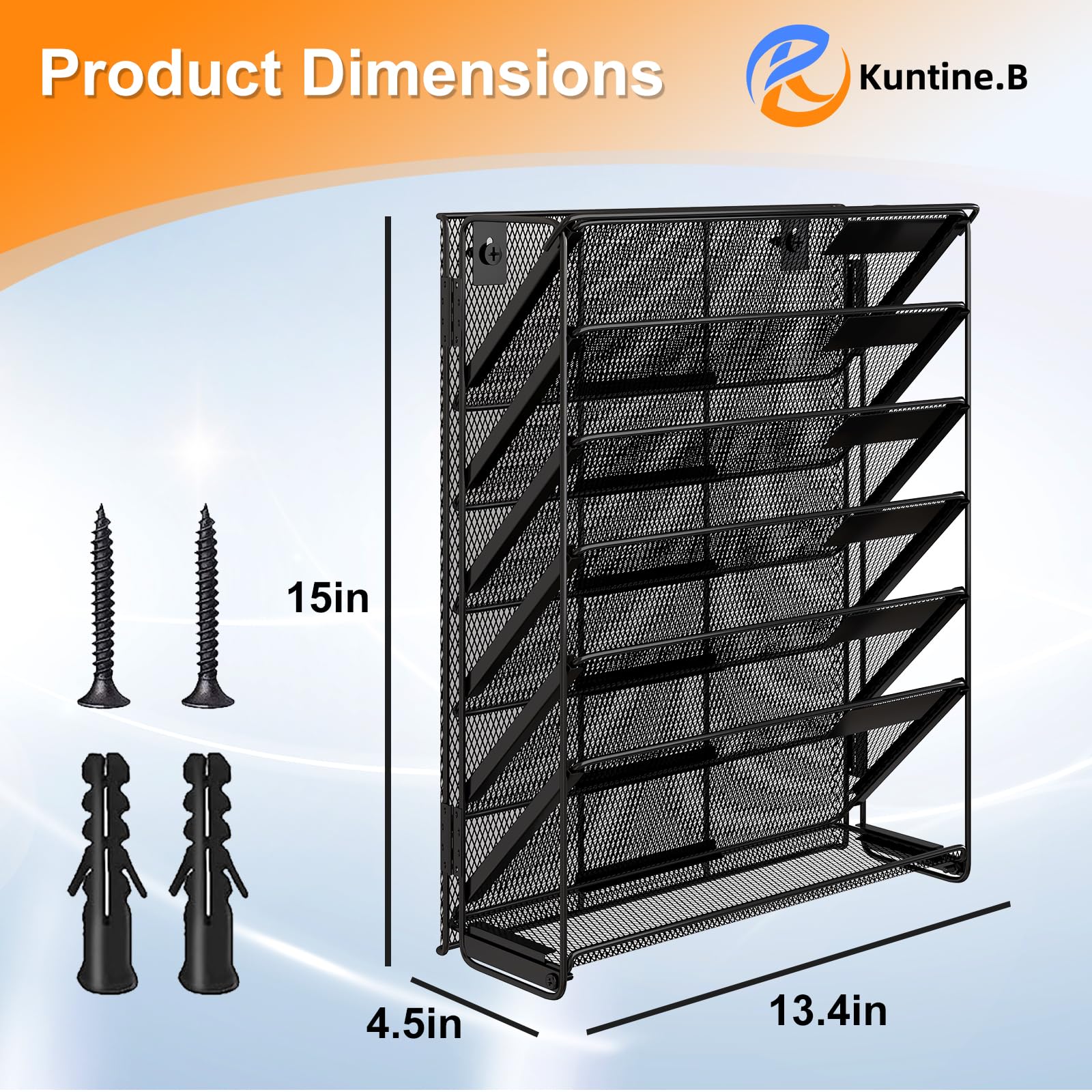 Kuntine.B Wall File Organizer Office Hanging Magazine Holder Wall File Organizer for Office Home