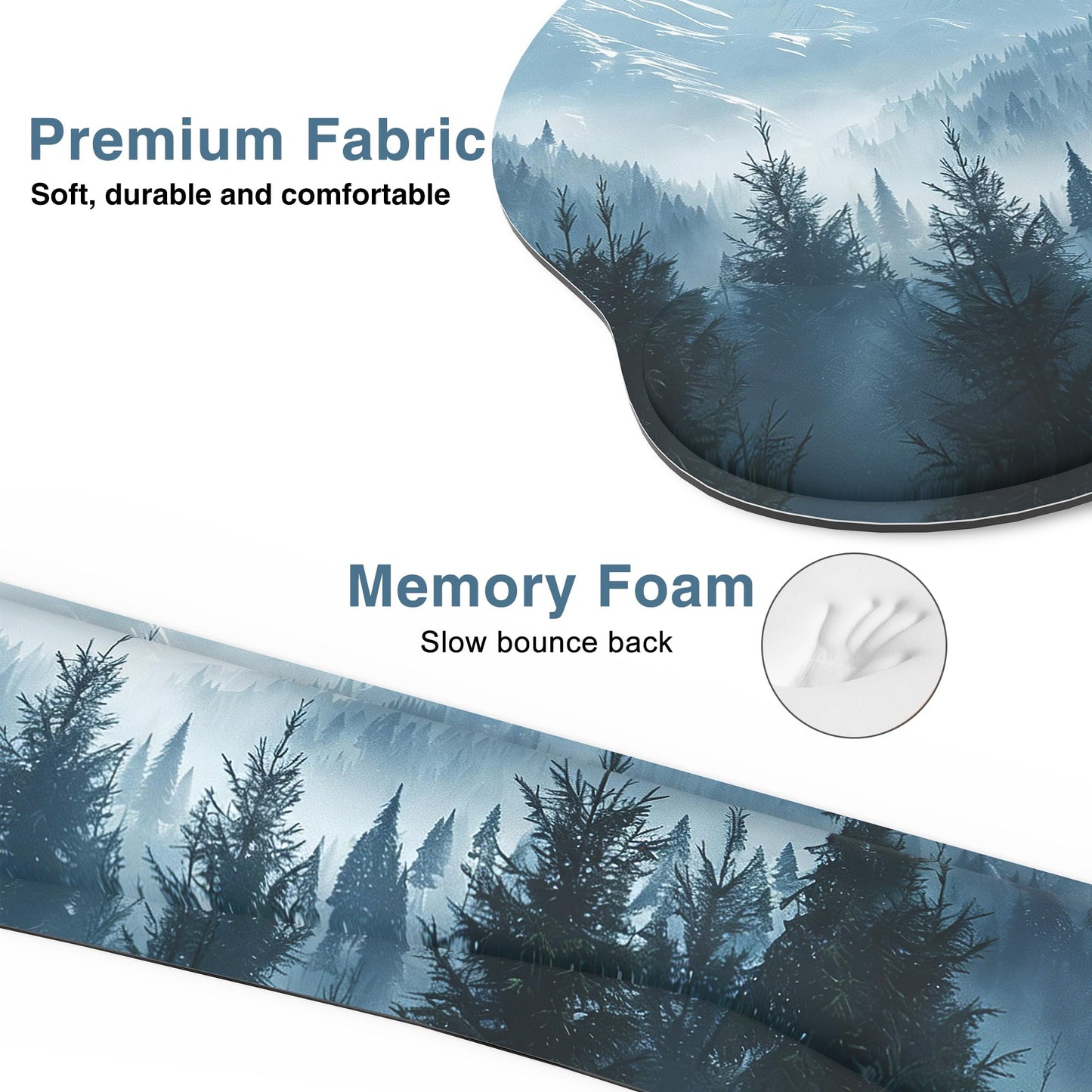 Ergonomic Mouse Pad with Wrist Rest and Keyboard Wrist Rest, Mousepad