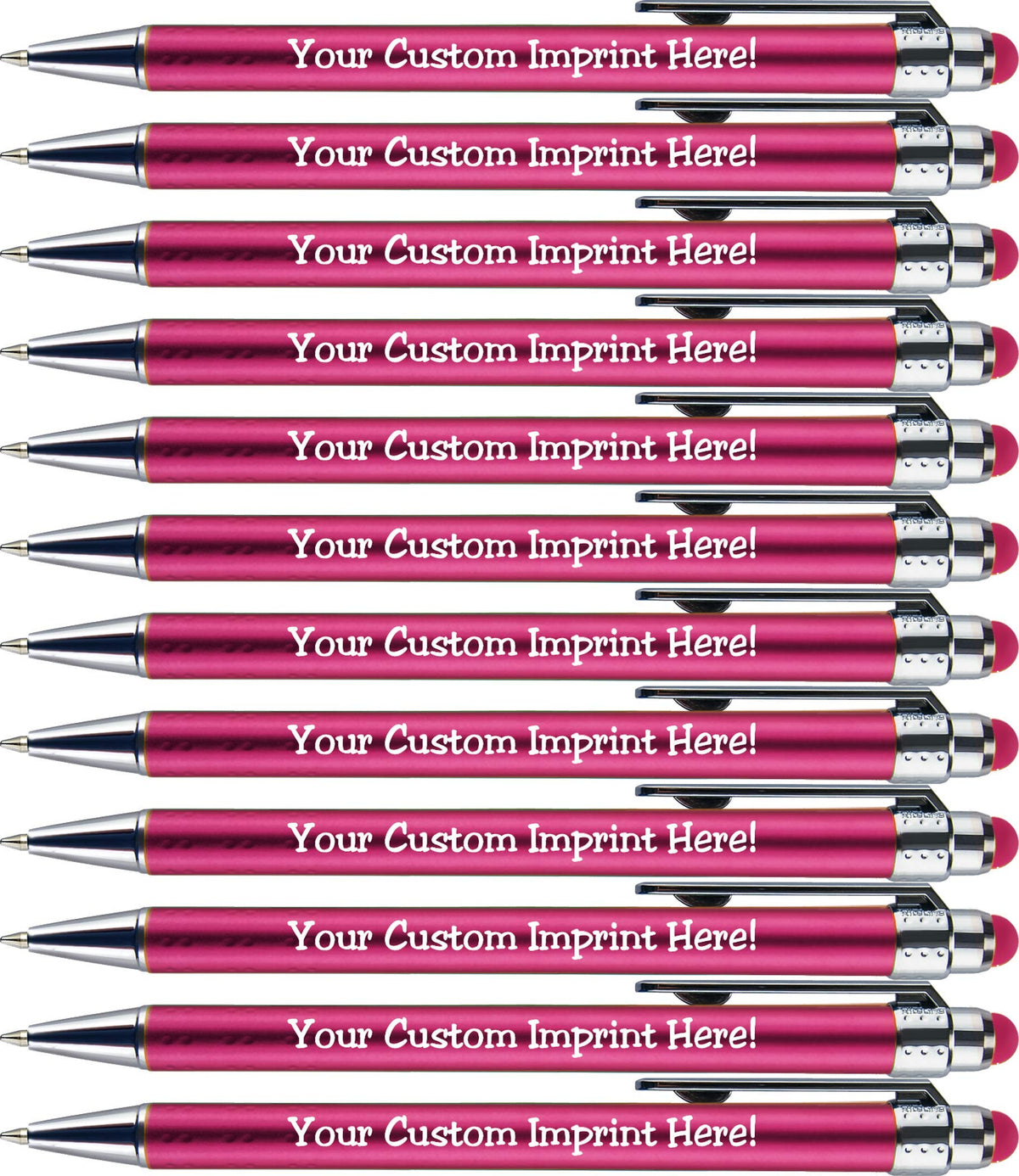 Personalized Pens with Stylus Tip -Bright Vibes- Click action - Custom - Black writing - Printed