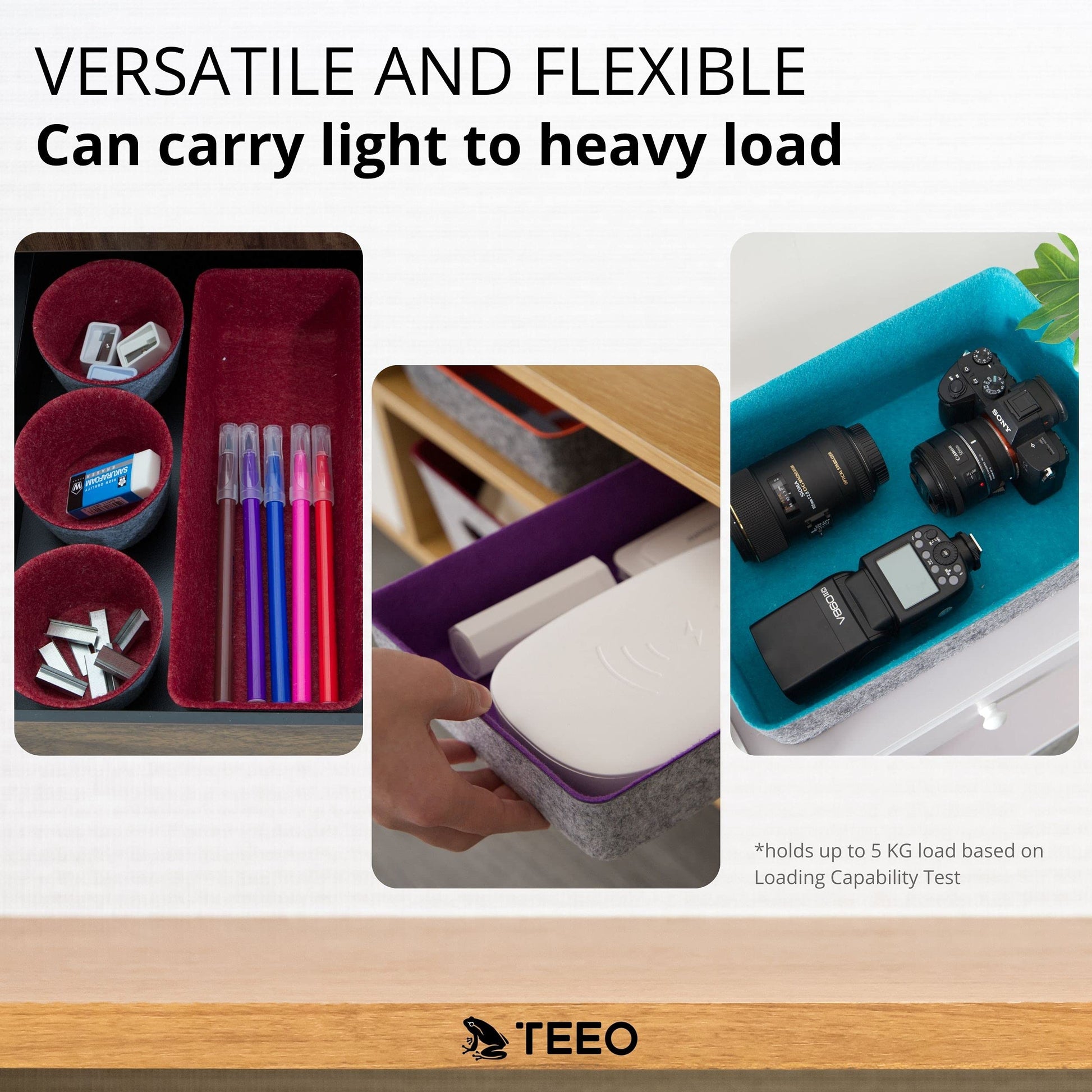 Teeo - Drawer Organizers - Office Supply Organizer - Desktop Drawers - Organizing Containers