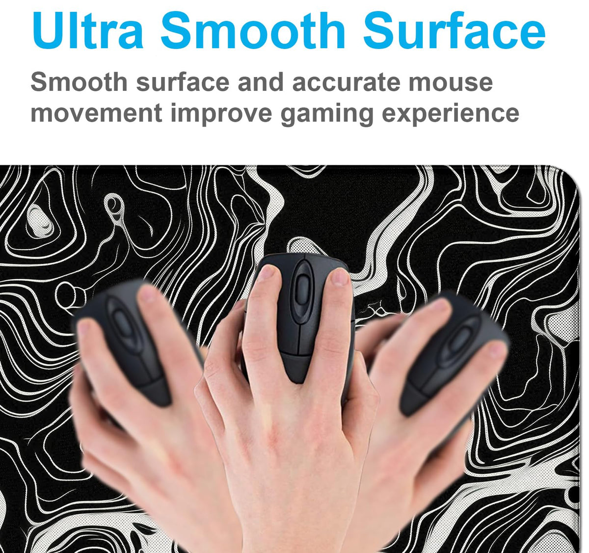 Marble Patterned XL Gaming Mouse Pad, Suitable for Office and Study Mouse Pads
