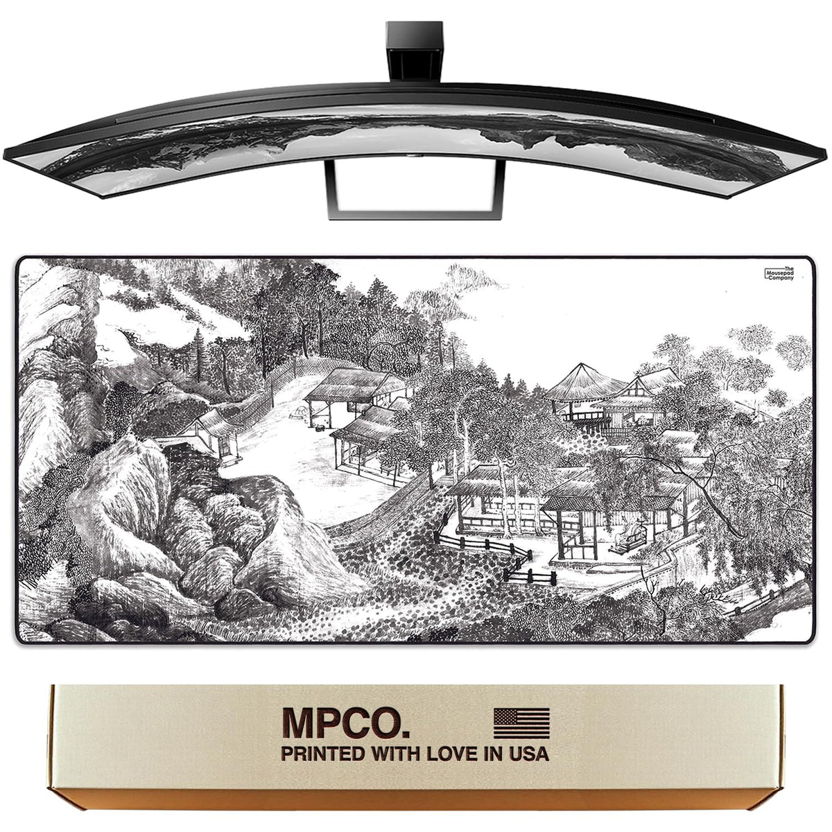MPCO. Whiling Away Large Gaming Desk Pad, 36" x 17" Duraglyde Desk Mat