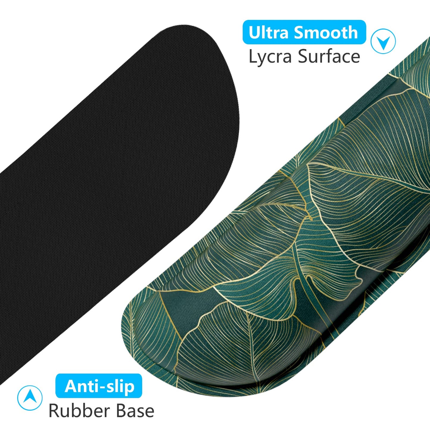 Dapesuom Enlarge Keyboard Wrist Rest, Memory Foam Wrist Cushion for Desk Mats Support, Cute Pain