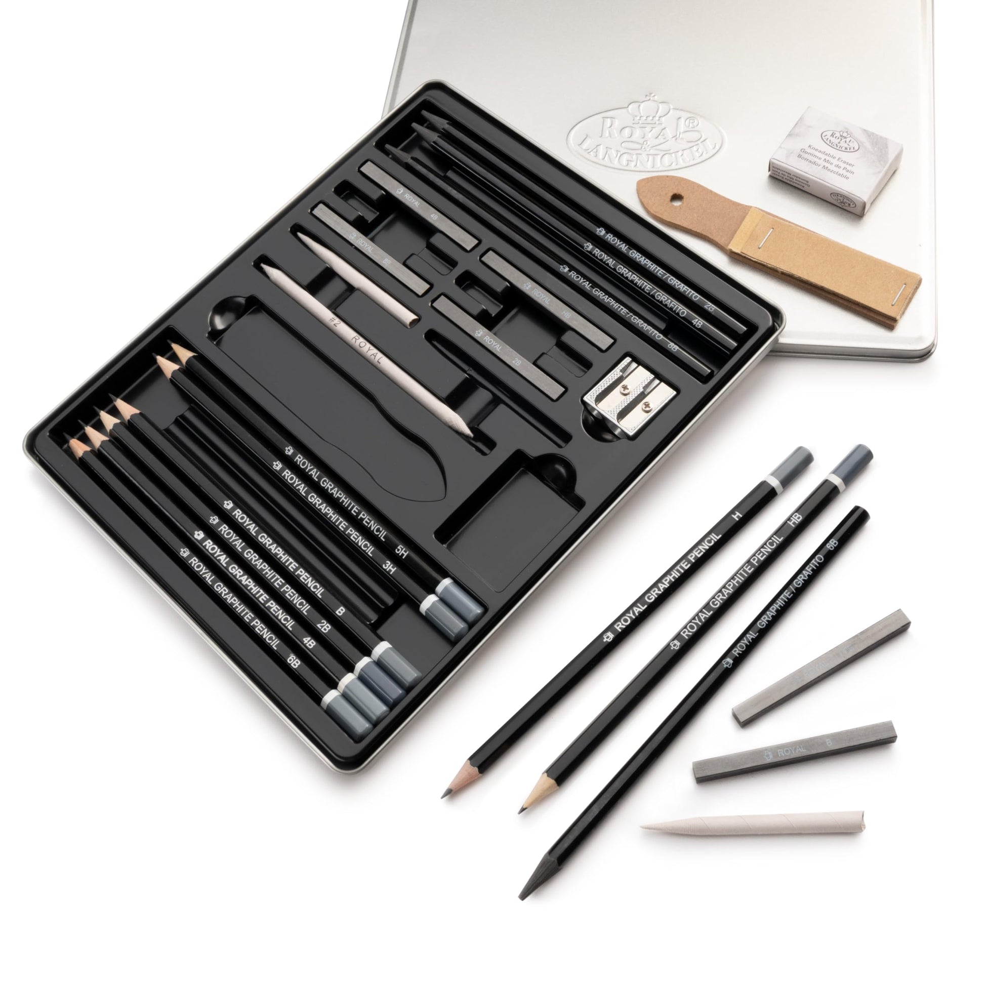 Royal & Langnickel Essentials(TM) Sketching Art Set W/Tin Blue, 1 count (pack of 1)