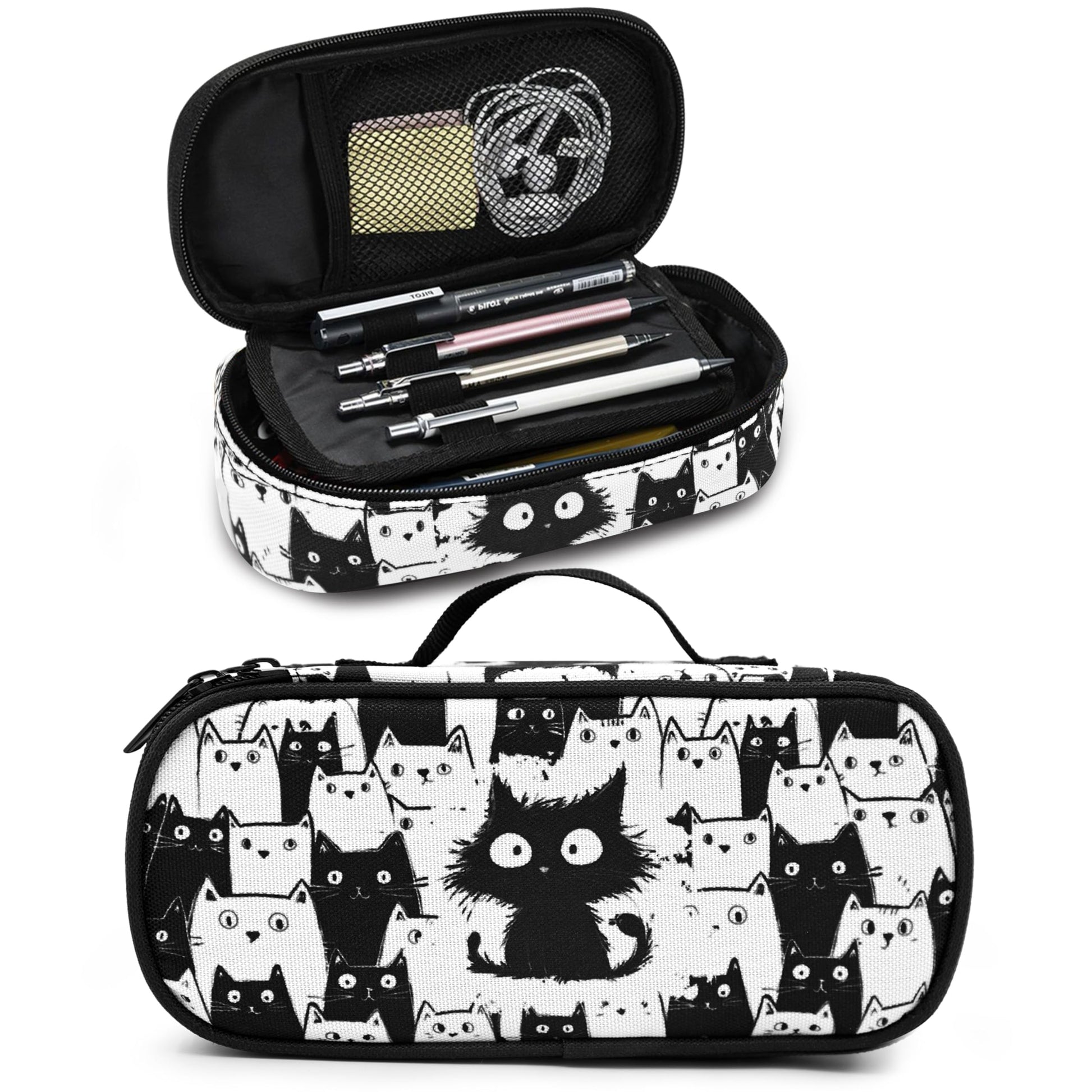 Droerfes Cat Pencil Case Pencil Pouch Large Capacity Pen Bag School Office Organizer Stationery