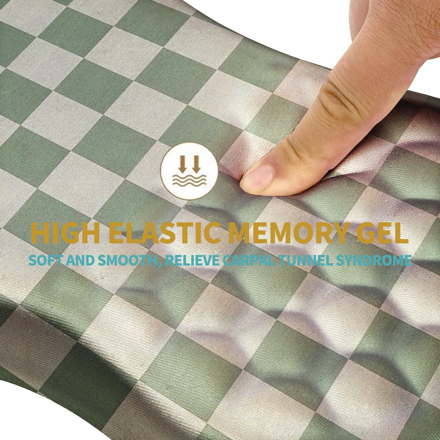 Hokafenle Ergonomic Mouse Pad Wrist Support with Massage Design, Wrist Rest Pain Relief Mousepad