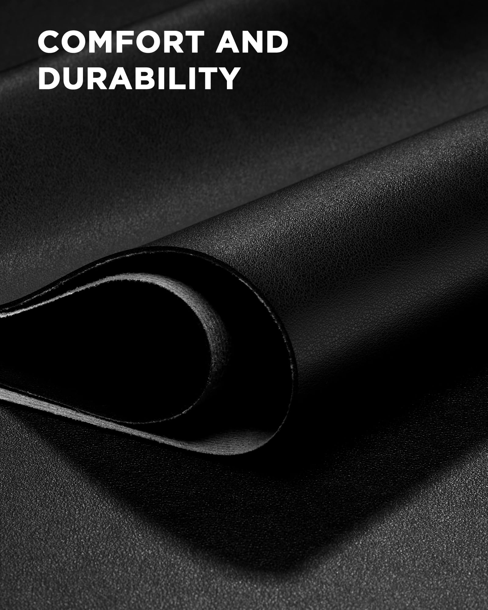 YSAGi 47.2" x 17" Large PU Leather Desk Mat for Keyboard and Mouse - Waterproof Non-Slip Desk Pad