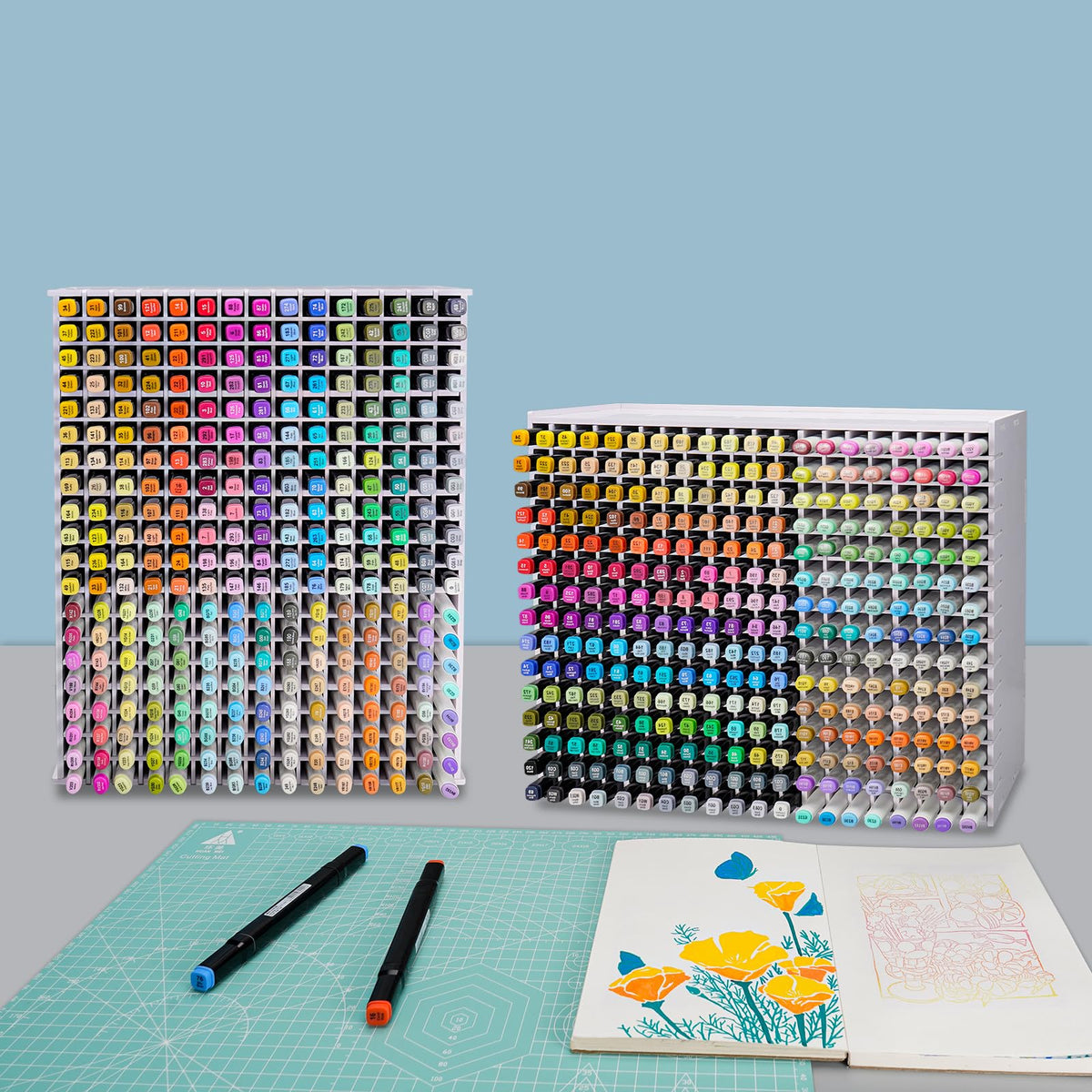 SANFURNEY Art Marker Storage Rack for 300 Markers