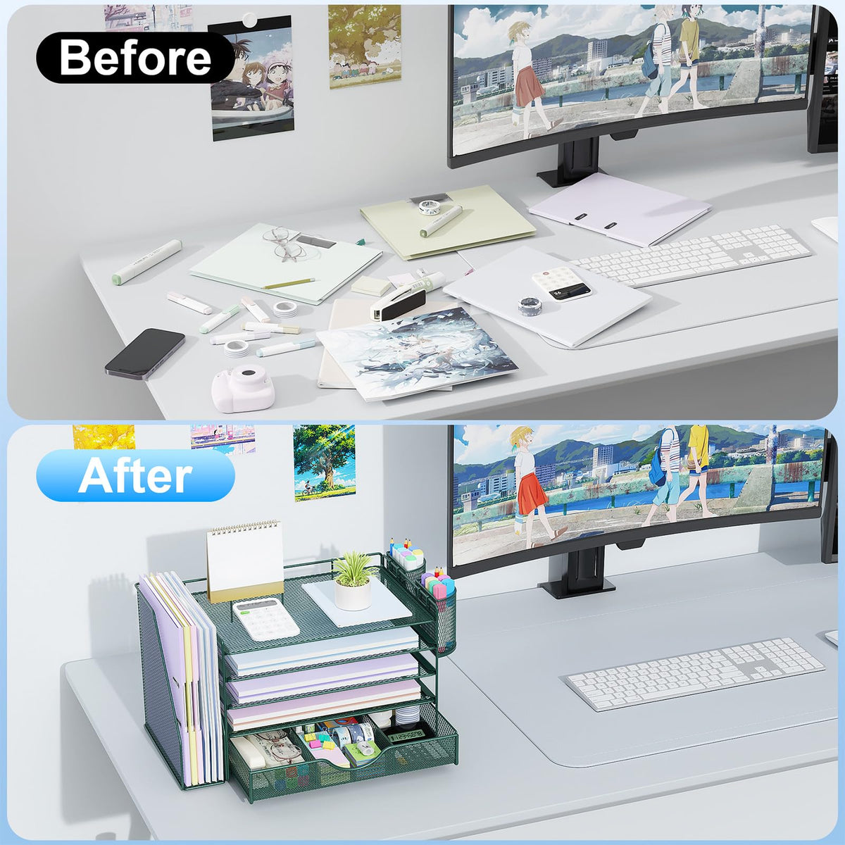 gianotter 5-Tier Desk Organizer with Drawers and File Holders