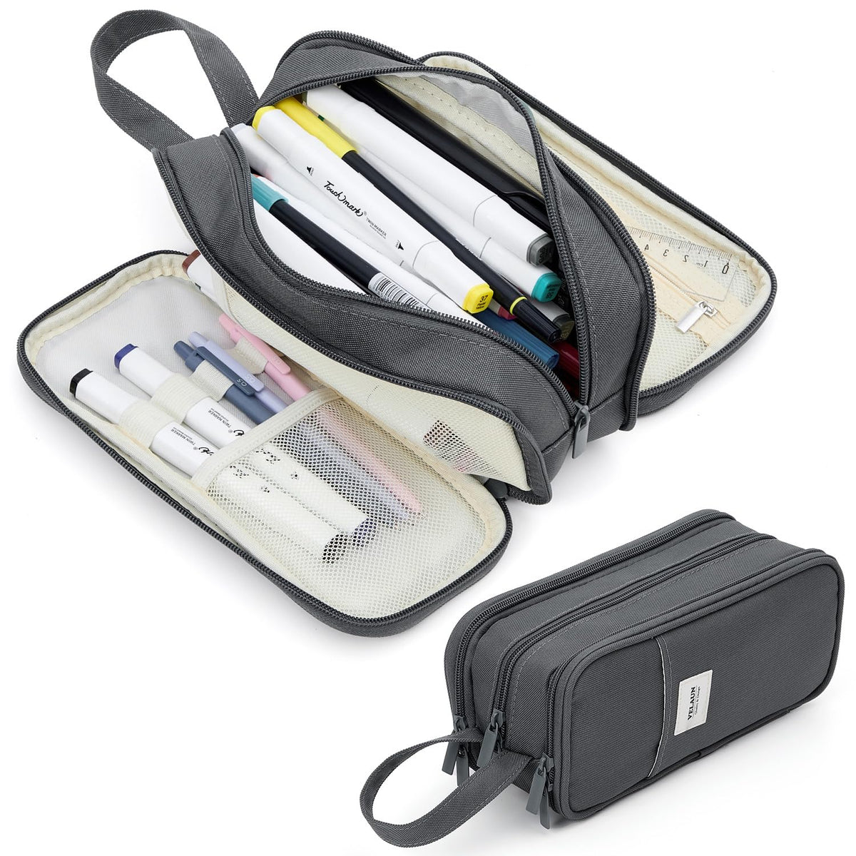 VELAUN Pencil Case Pouch, Large Capacity Pencil Box Bag, Aesthetic Pen Organizer for School