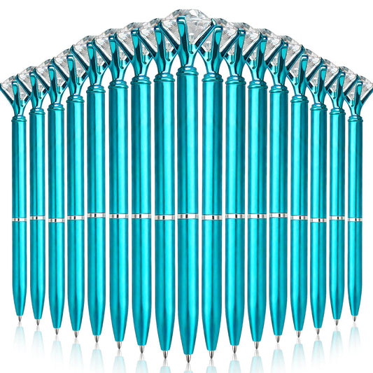 EVNEED 50pcs Big Diamond Pens,Bridal Shower Pen with Black Ink Cute Ballpoint Pen Beautiful Wedding