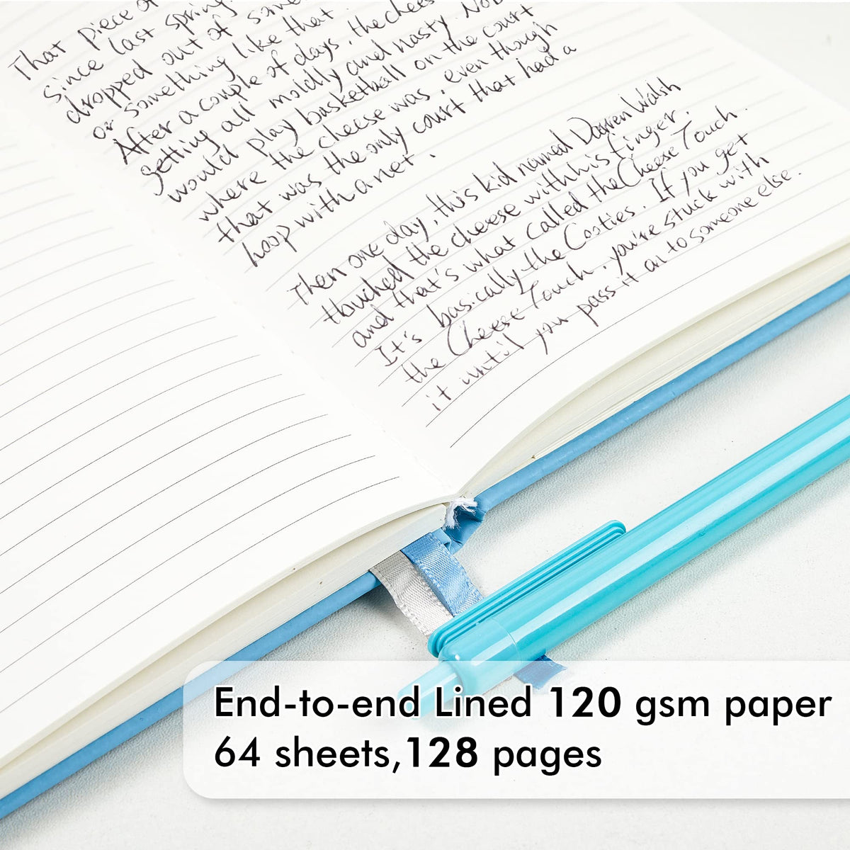 feela 5 Pack Notebooks Journals Bulk, Hardcover Classic Ruled Lined Journals with Pen Holder for
