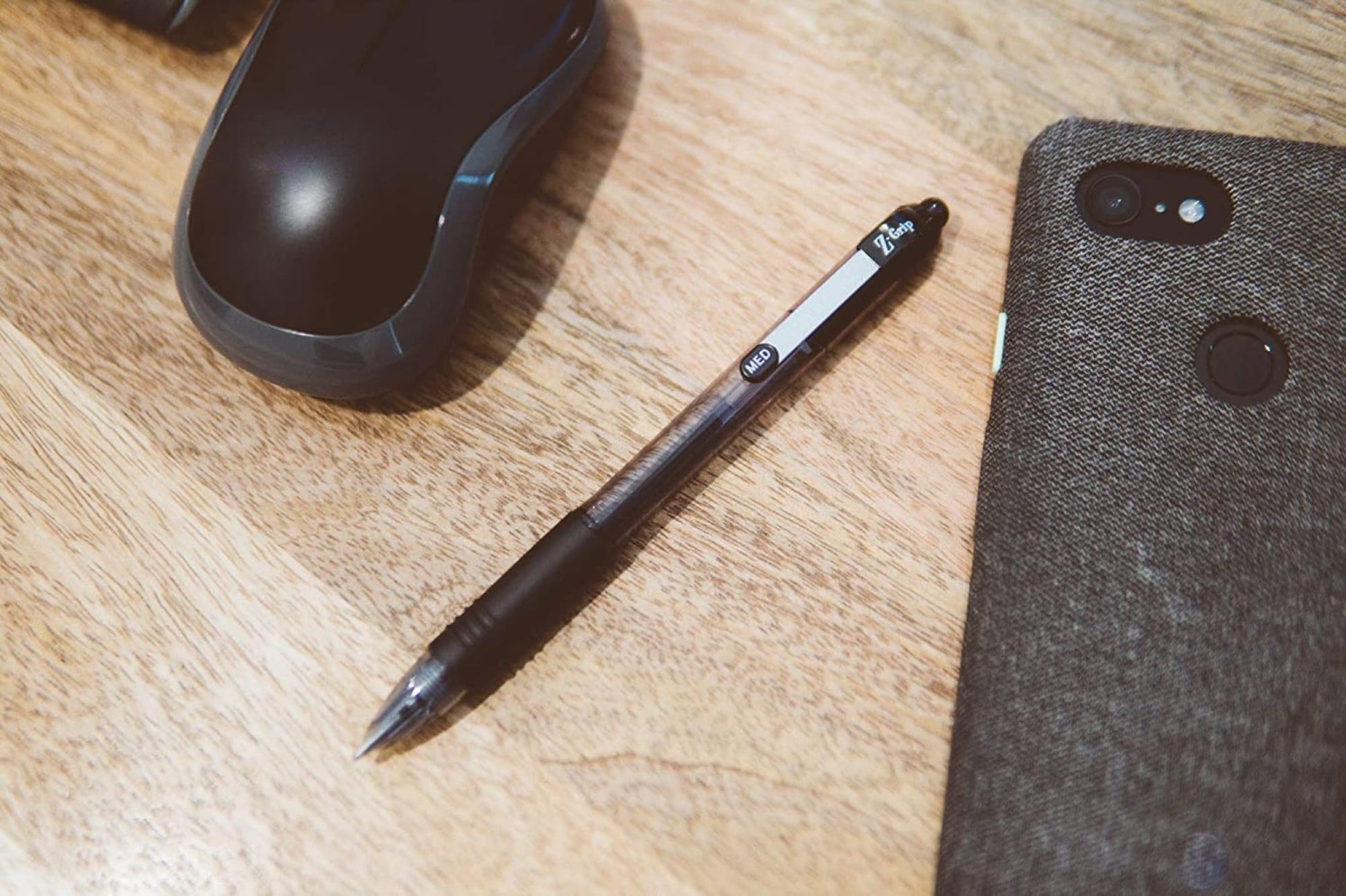 Zebra Z-grip Ballpoint Pens, Fine Point 0.7mm, Black Ink Retractable Pens, Pack of 40