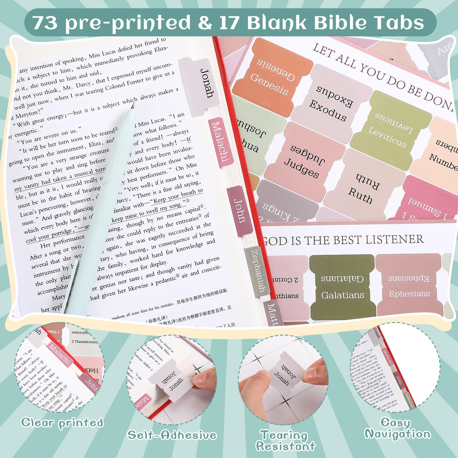 Dunzoom 137 Pcs Bible Study Supplies Journaling Kit 1 Pencil Case 12 Highlighters 4 Sticky Notes 6