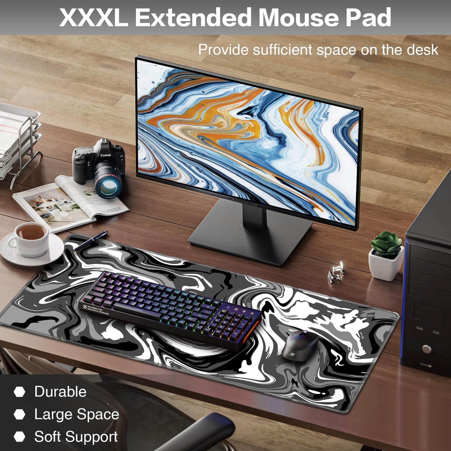 Gaming Mouse Pad, Large Mouse Pad XXL 35.4×15.7in